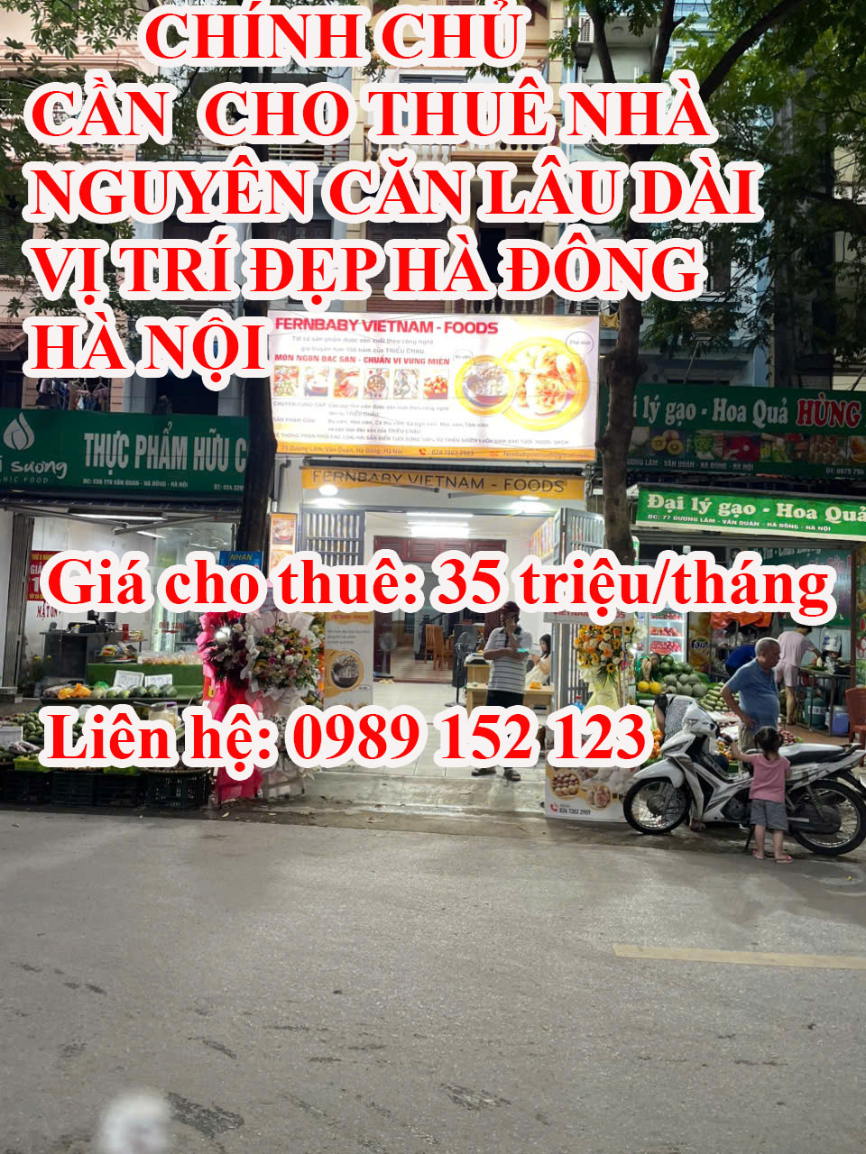 CHÍNH CHỦ CẦN  CHO THUÊ NHÀ NGUYÊN CĂN LÂU DÀI – VỊ TRÍ ĐẸP HÀ ĐÔNG HÀ NỘI 15987608