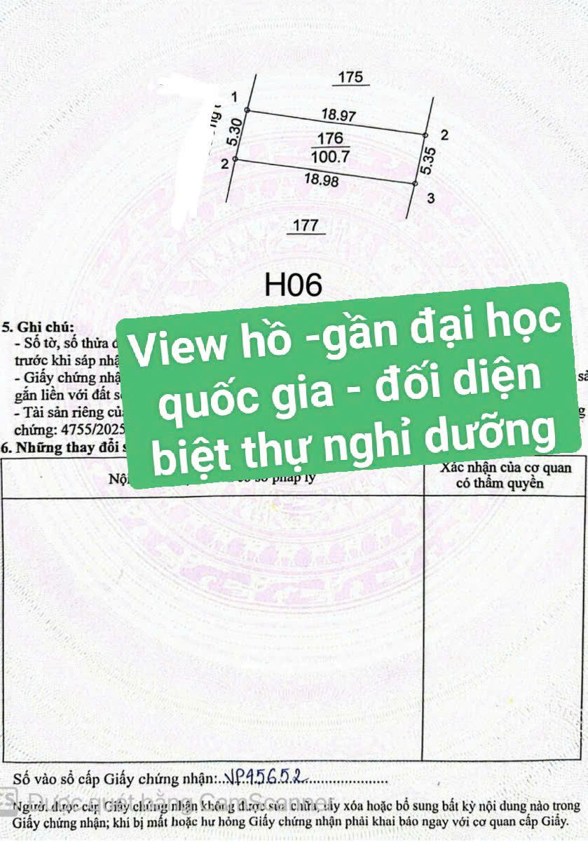 LÔ ĐẤT 100M2 FULL THỔ TẠI ĐỒNG TRẠNG, HÒA LẠC MẶT TIỀN 5M3. ĐƯỜNG THÔNG Ô TÔ TRÁNH. CHỈ NHỈNH 3 TỶ 15987691