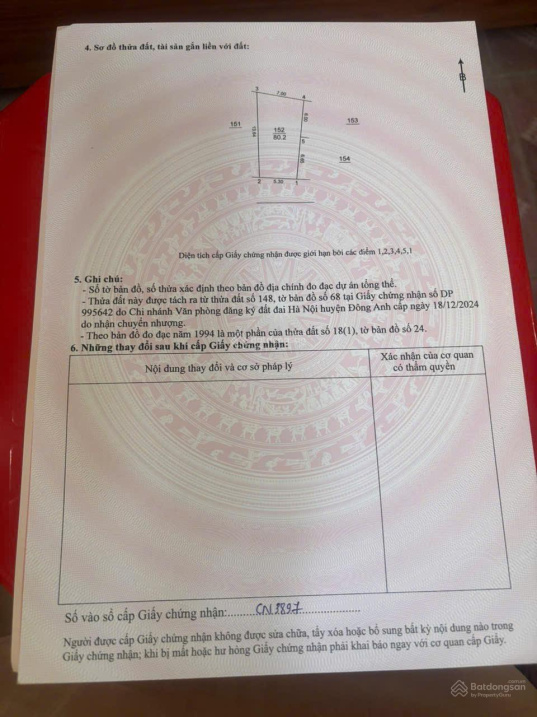 Bán đất xóm Gà Cổ Loa - 80m2 - đường thông ô tô 15987759