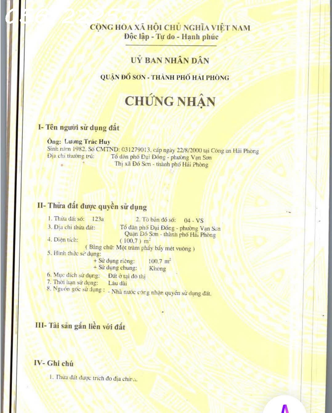 Bán đất mặt đường Hoàng Kim Giao, Hải Sơn, Đồ Sơn - Vị trí không ngập lụt - ZALO 0567 222 555 15987783