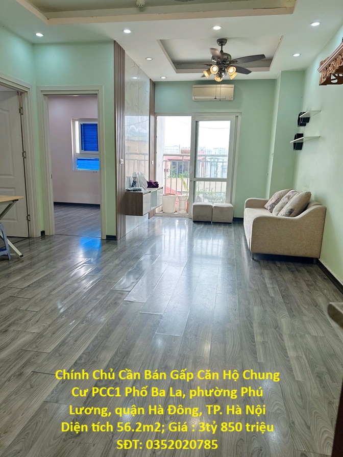 Chính Chủ Cần Bán Gấp Căn Hộ Chung Cư PCC1 Phố Ba La, phường Phú Lương, quận Hà Đông, TP. Hà Nội 15987845