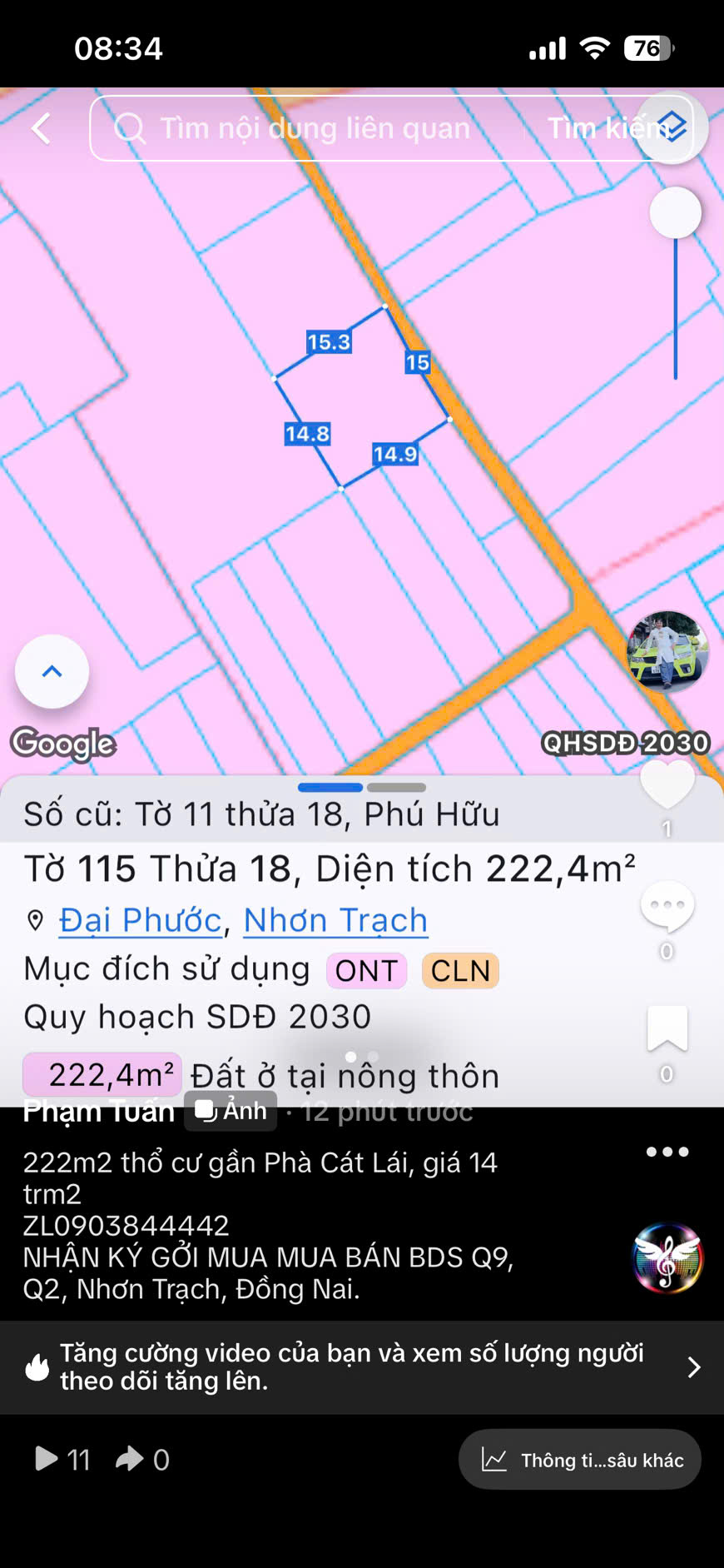 CHÍNH CHỦ BÁN SIÊU PHẨM ĐẤT ĐẸP *** Phù Hợp Cho Mọi Gia Đình 15987859