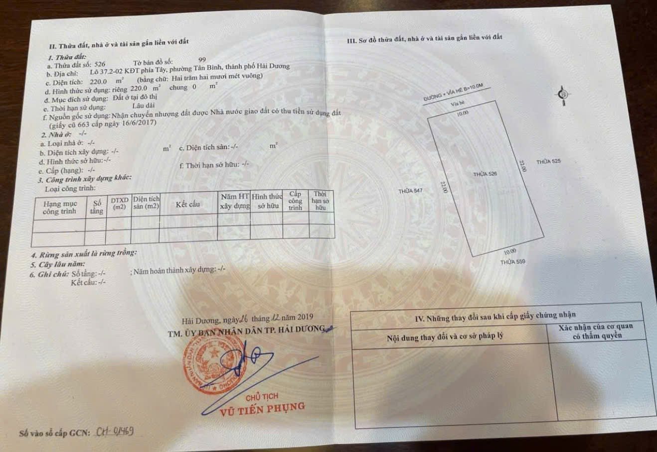 Bán lô đất biệt thự cực rẻ mặt phố Nguyễn Viết Xuân, KĐT An Phú, TP HD, 220m2, mt 10m 15987954