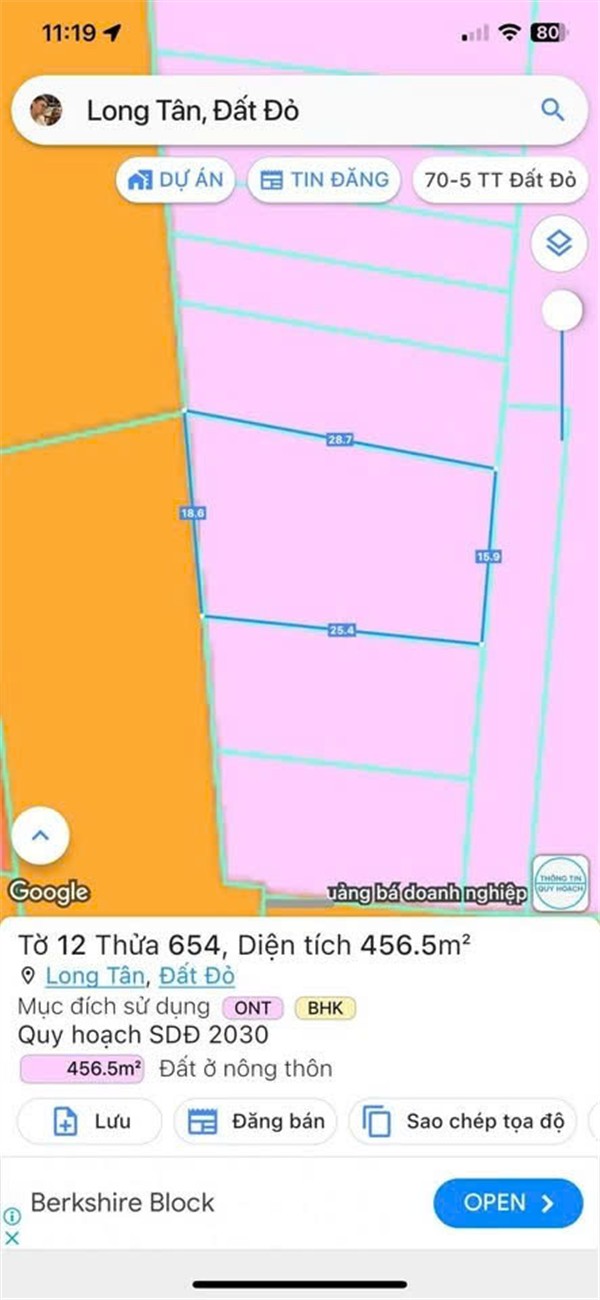 CHÍNH CHỦ Cần Bán Gấp Đất Mặt Tiền QL 765 Long Tân, Huyện Long Đất, Bà Rịa Vũng Tàu 15988219