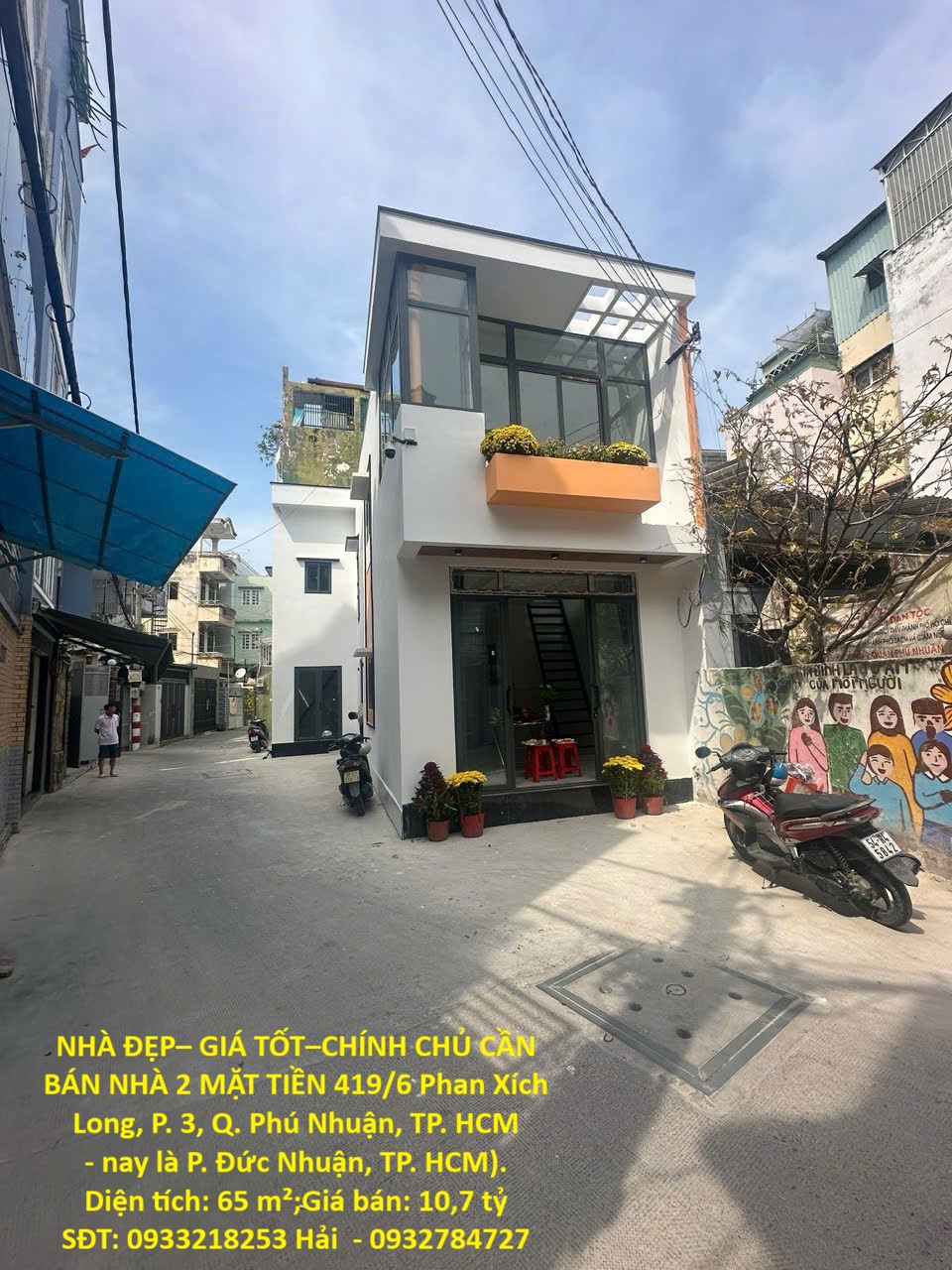 NHÀ ĐẸP– GIÁ TỐT–CHÍNH CHỦ CẦN BÁN NHÀ 2 MẶT TIỀN 419/6 Phan Xích Long, P. 3, Q. Phú Nhuận, TP. HCM 15988331