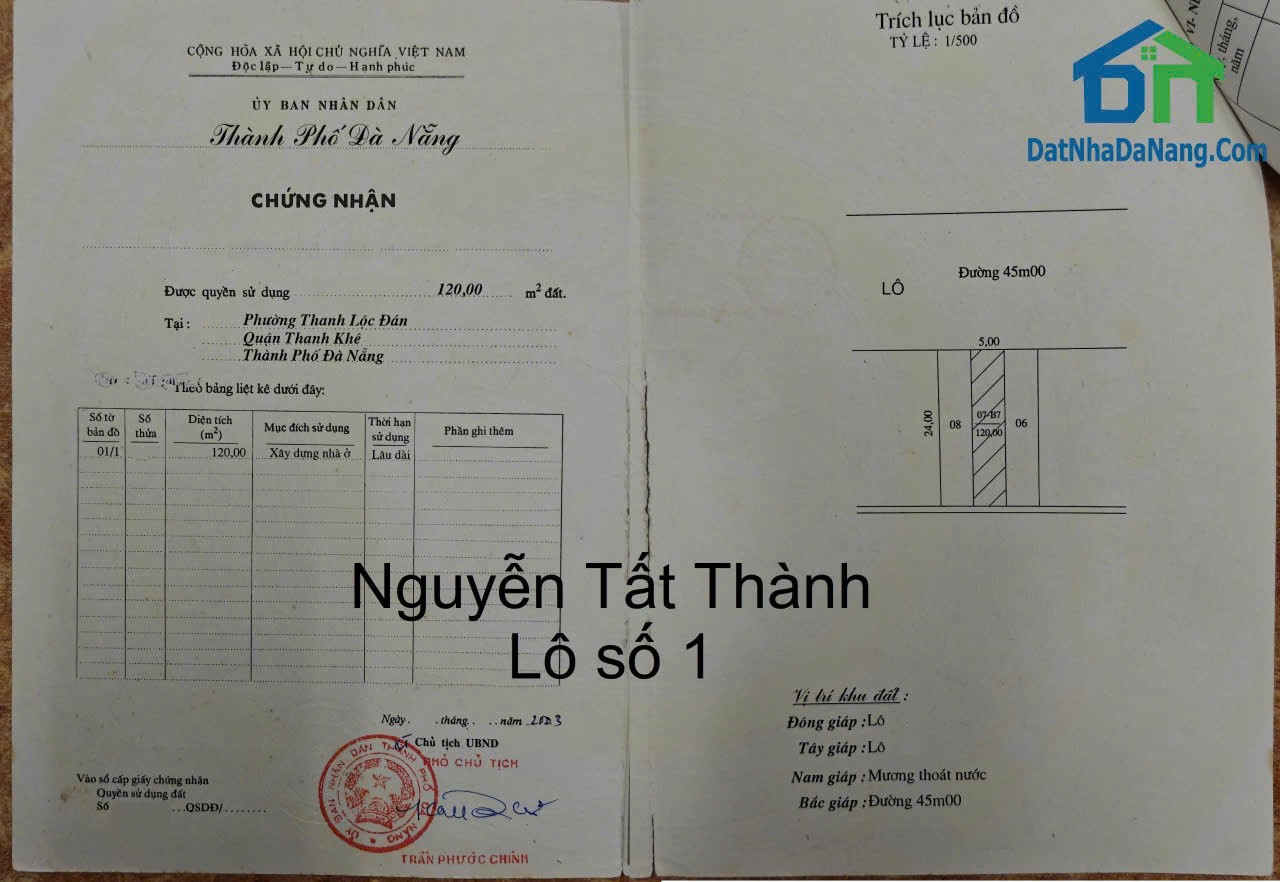 ĐẤT ĐẸP - GIÁ TỐT Cần Bán Đất View Biển Đường Nguyễn Tất Thành, Được Xây Dựng Cao Tầng,Giá chỉ 30,x 15988337