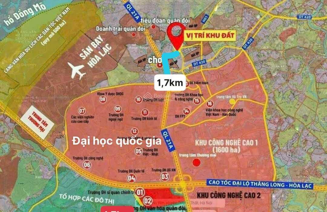Bán đất Hoà Lạc gần Đại Học Quốc Gia Hà Nội vốn 1.980 tỷ, 0968 274 096 15988620