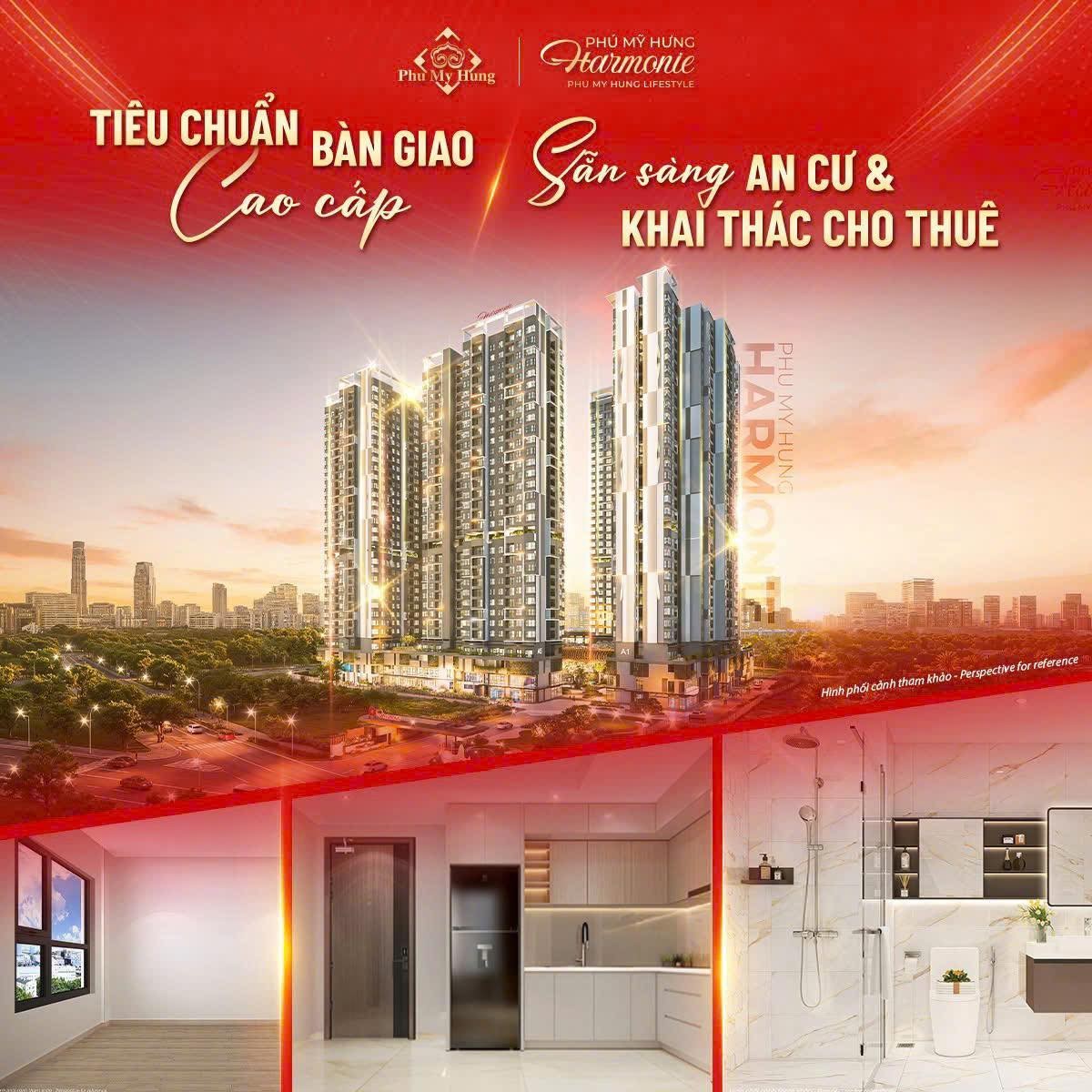 PHÚ MỸ HƯNG HARMONIE Căn 1PN: 2,1 tỷ - Thanh toán trước chỉ 420tr. Xem nhà mẫu miễn phí 0901323786 15988808