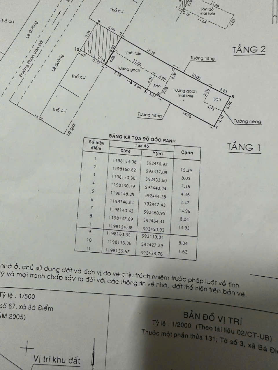 BÁN NHÀ (8X40) MẶT TIỀN PHAN VĂN ĐỐI – XÃ BÀ ĐIỂM, HÓC MÔN GIÁ ĐÀU TƯ 15989125