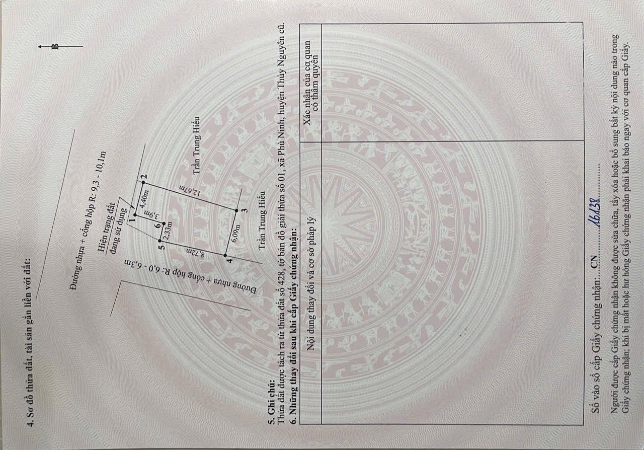 Mở Bán 2 lô đất Thuộc Thôn Phù Lưu – Phù Ninh – Thuỷ Nguyên – Hải Phòng. 15989311