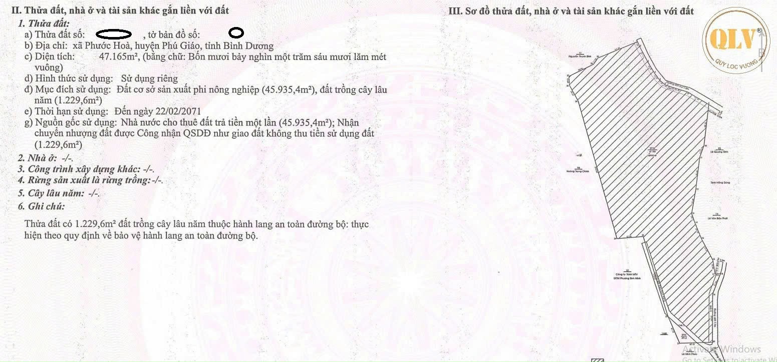 Bán đất trống - PHƯỚC HÒA, PHÚ GIÁO – 48.450 m²
 15989350