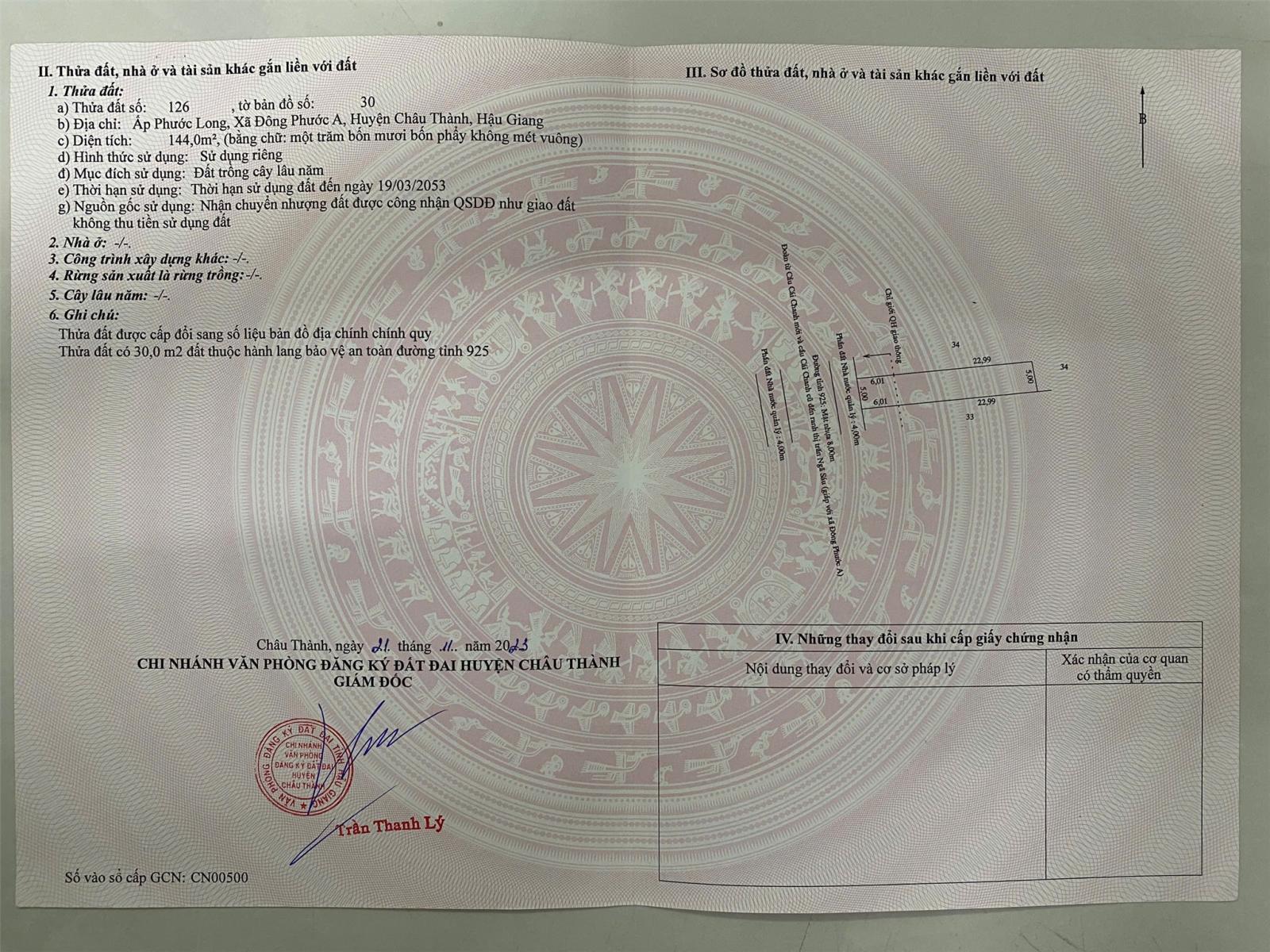 ĐẤT ĐẸP - GIÁ TỐT - Bán GẤP Lô Đất Tiềm Năng Tại xã Đông Phước A, Châu Thành, Hậu Giang 15989382