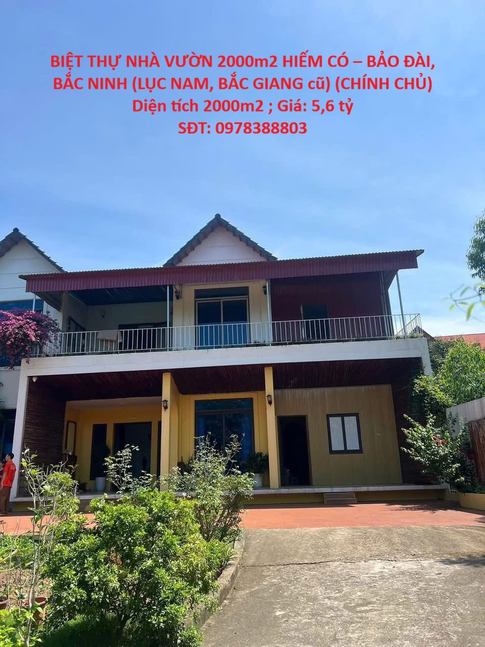 BIỆT THỰ NHÀ VƯỜN 2000m2 HIẾM CÓ – BẢO ĐÀI, BẮC NINH (LỤC NAM, BẮC GIANG cũ) (CHÍNH CHỦ) 15989386