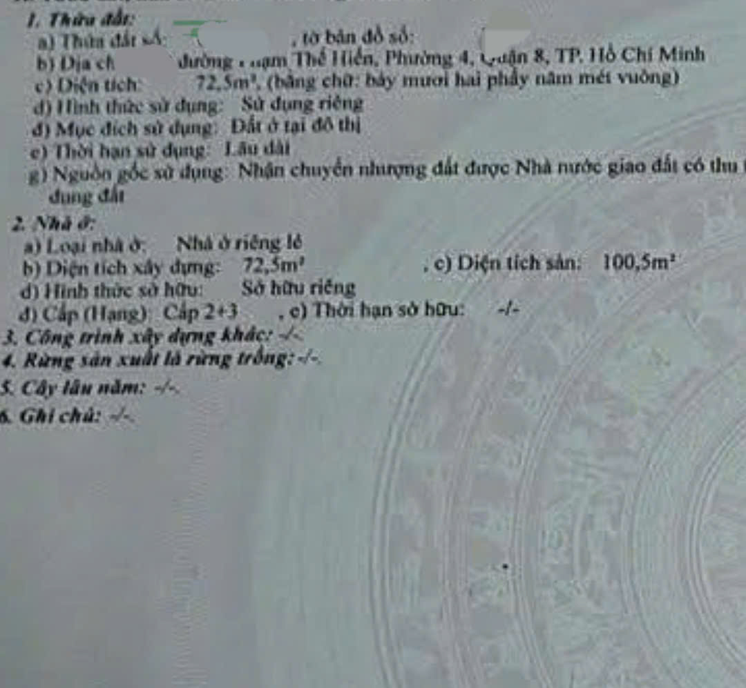 MTKD Phạm Thế Hiển, Q8 – sát Quận 1-BÊN SỐ LẺ--0948769331 15989389
