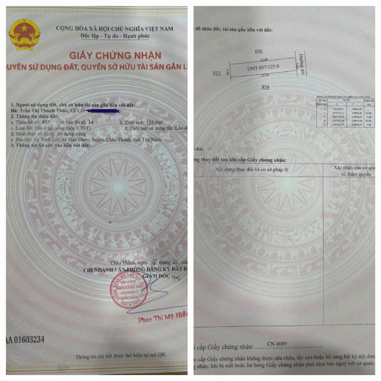 ĐẤT ĐẸP - ĐẦU TƯ SINH LỜI - Chính Chủ  Bán Đất Tại Xã Hảo Đước, Châu Thành, Tây Ninh 15989404