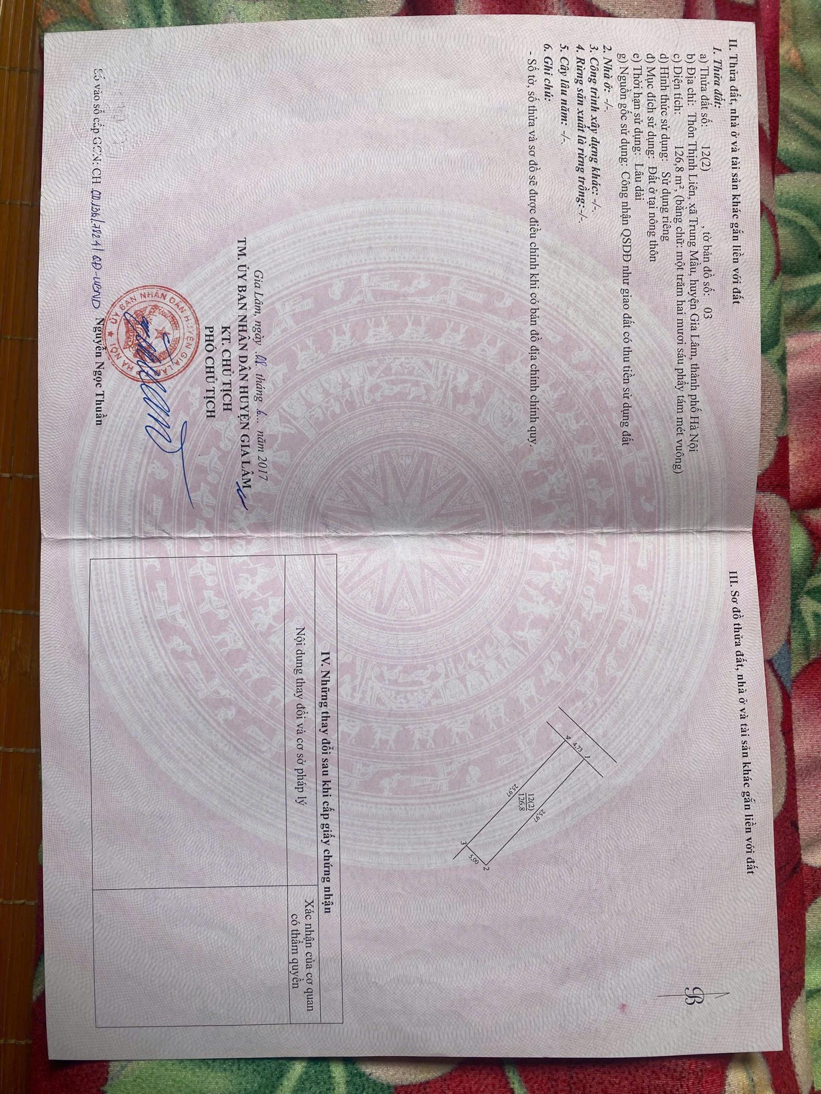 CHÍNH CHỦ BÁN LÔ ĐẤT THỔ CƯ TẠI GIA LÂM, THÀNH PHỐ HÀ NỘI, GIÁ 6 TỶ. 15989606