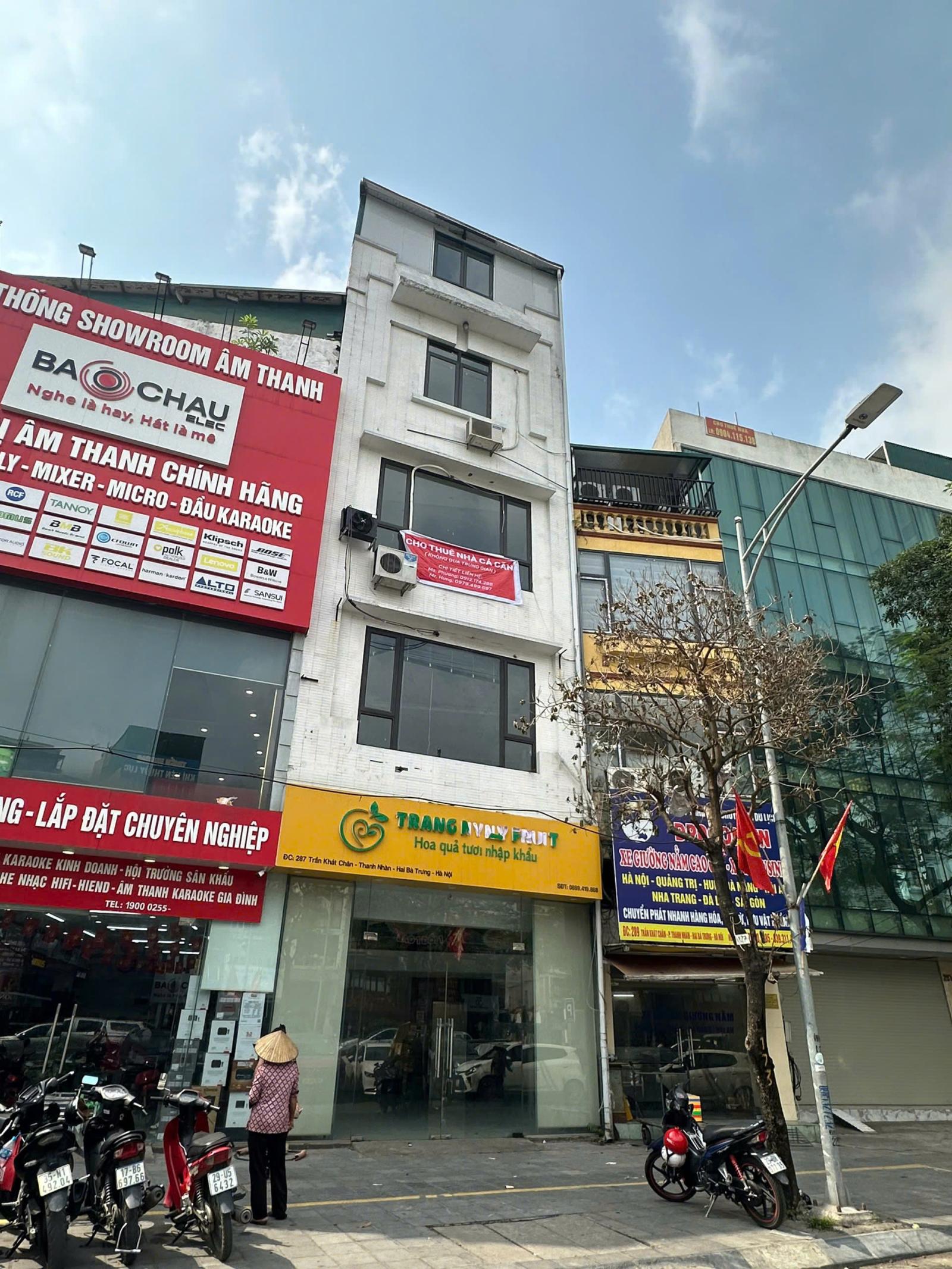 CHO THUÊ NHÀ MẶT PHỐ KINH DOANH ĐẸP TRẦN KHÁT CHÂN , KHU VỰC CẦU VƯỢT TKC , KIM NGƯU,HÀ NỘI 15989623