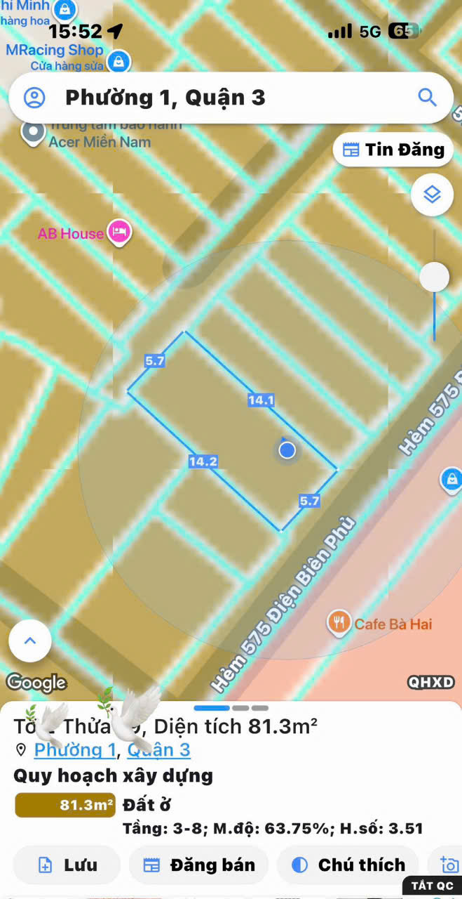 BÁN NHÀ 4 TẦNG XE HƠI NGỦ TRONG NHÀ Đ. ĐIỆN BIÊN PHỦ, QUẬN 3 - NGANG HIẾM 5.5M*15M - CHÍNH CHỦ * LH 15989641