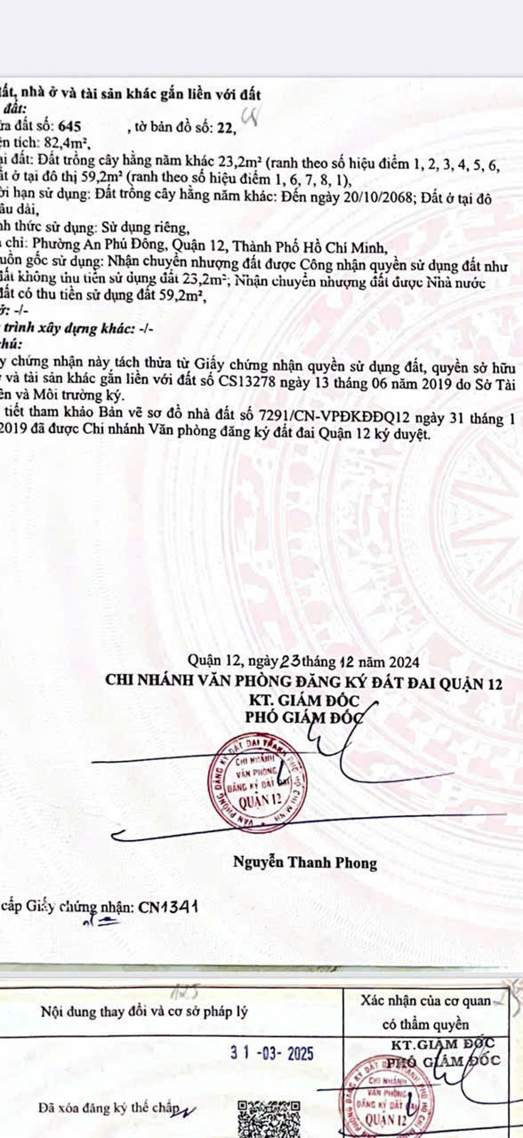 GIẢM SỐC – BÁN GẤP ĐẤT ĐẸP AN PHÚ ĐÔNG, Q12, TP HCM 15989683