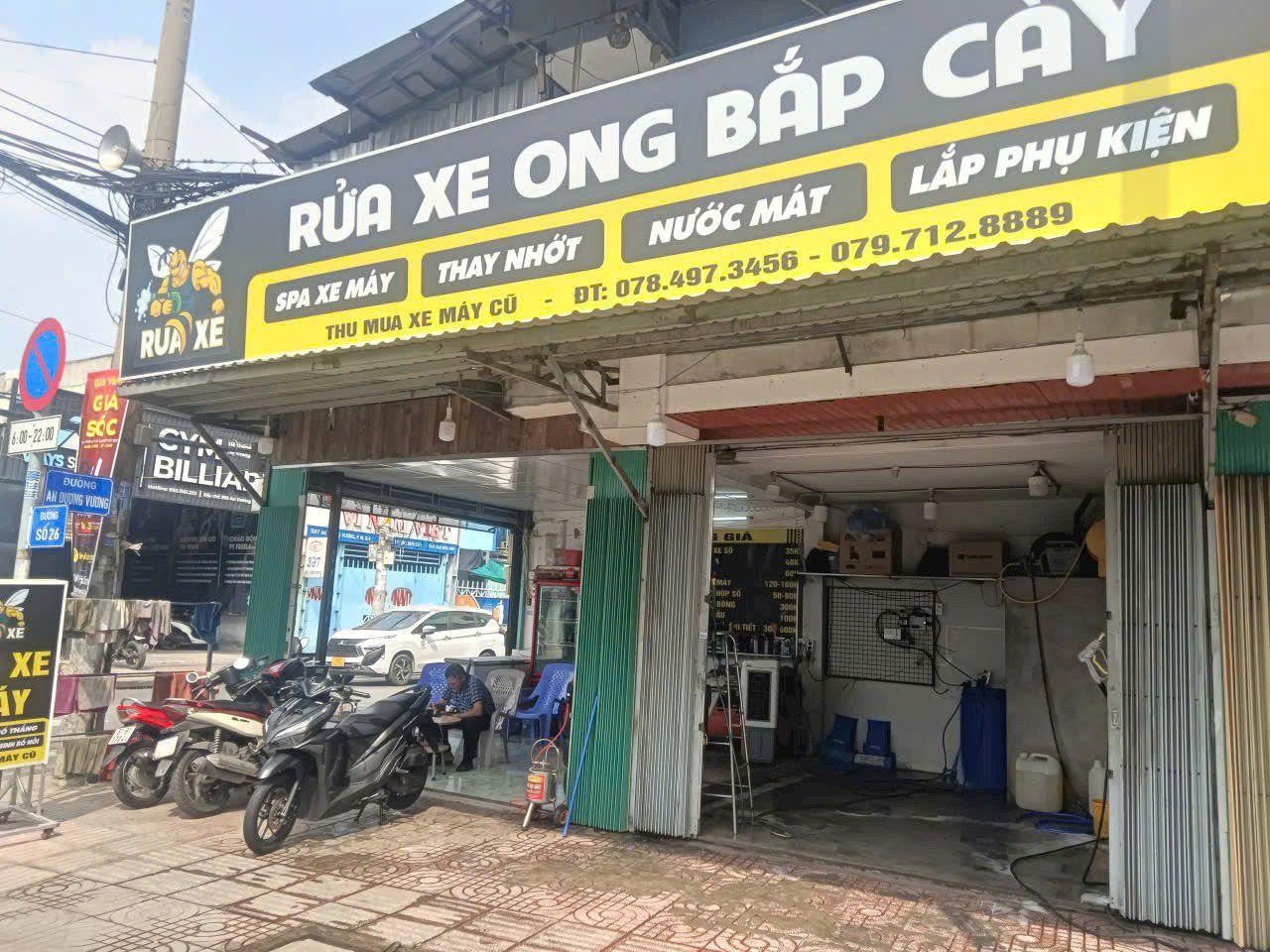 SANG NHƯỢNG TIỆM RỬA XE – QUẬN 6 Địa chỉ: 508 An Dương Vương, phường Bình Phú, Quận 6 15990084