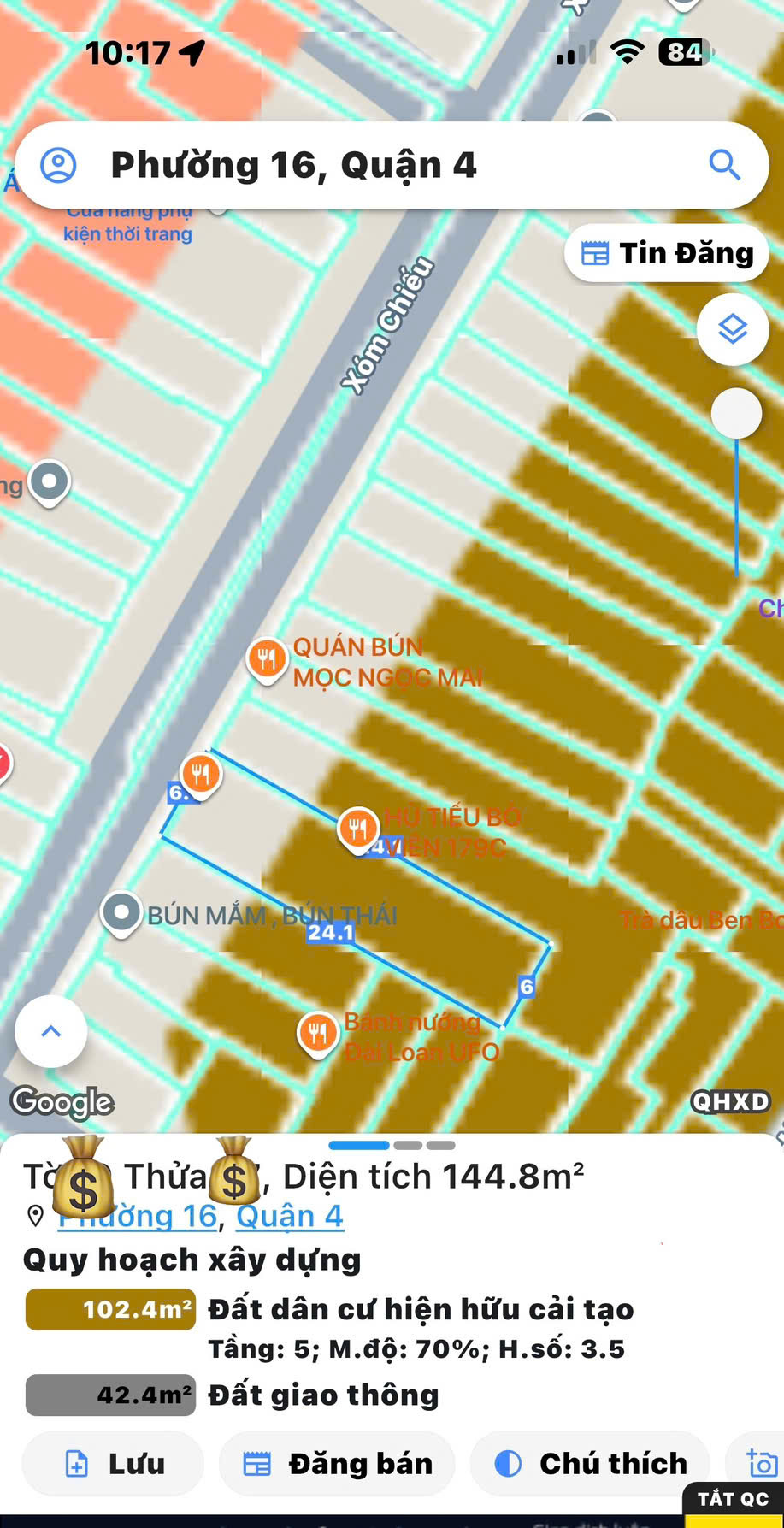 CHÍNH CHỦ CẦN BÁN NHÀ 2 TẦNG MTKD Đ.XÓM CHIẾU, QUẬN 4 - NGANG ĐẸP 6M*24M * LH GIANG GIANG: 15990366