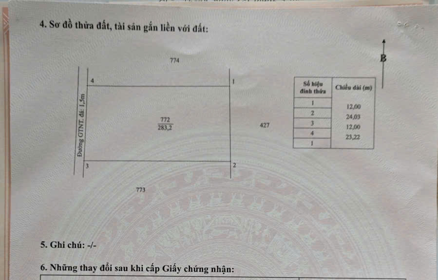 Bán thu hồi vốn lô đất thổ gần KCN Phú Ngãi Trị giá 600  triệu 15990434