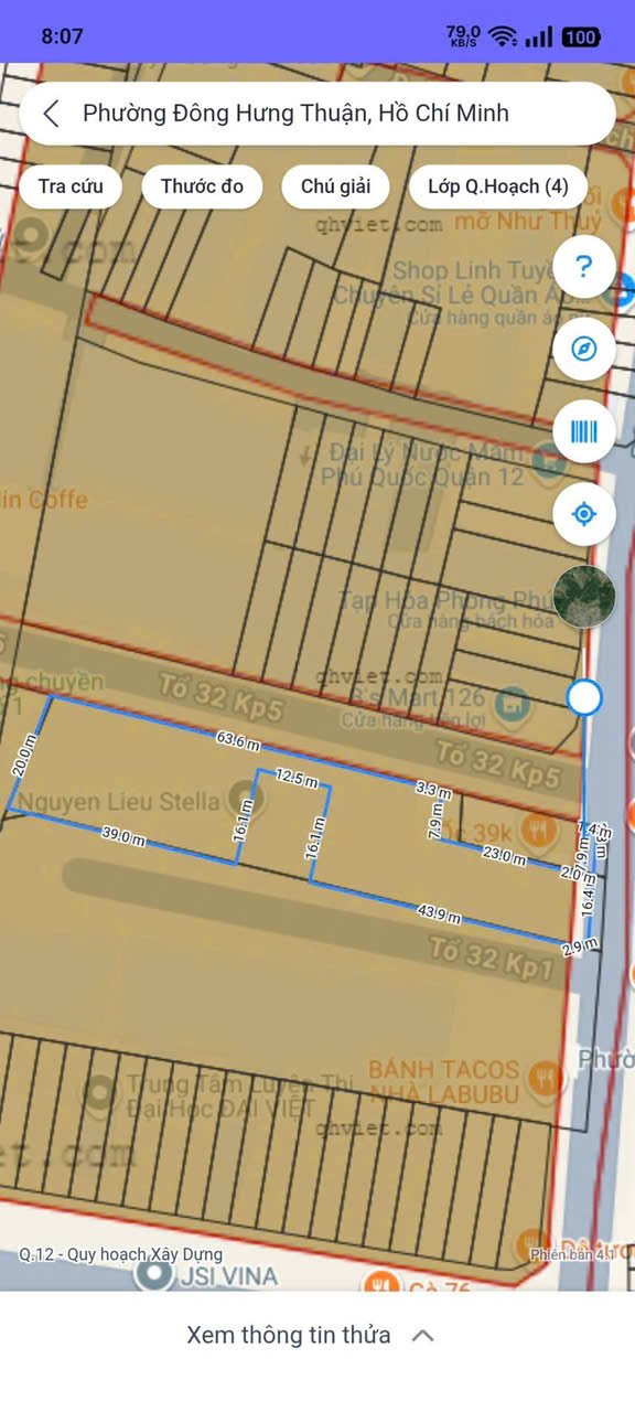 SIÊU ĐẤT MT ĐÔNG HƯNG THUẬN 02 – NGANG 20M – 1.915M² THỔ CƯ – CHỈ 140 TỶ 15990452