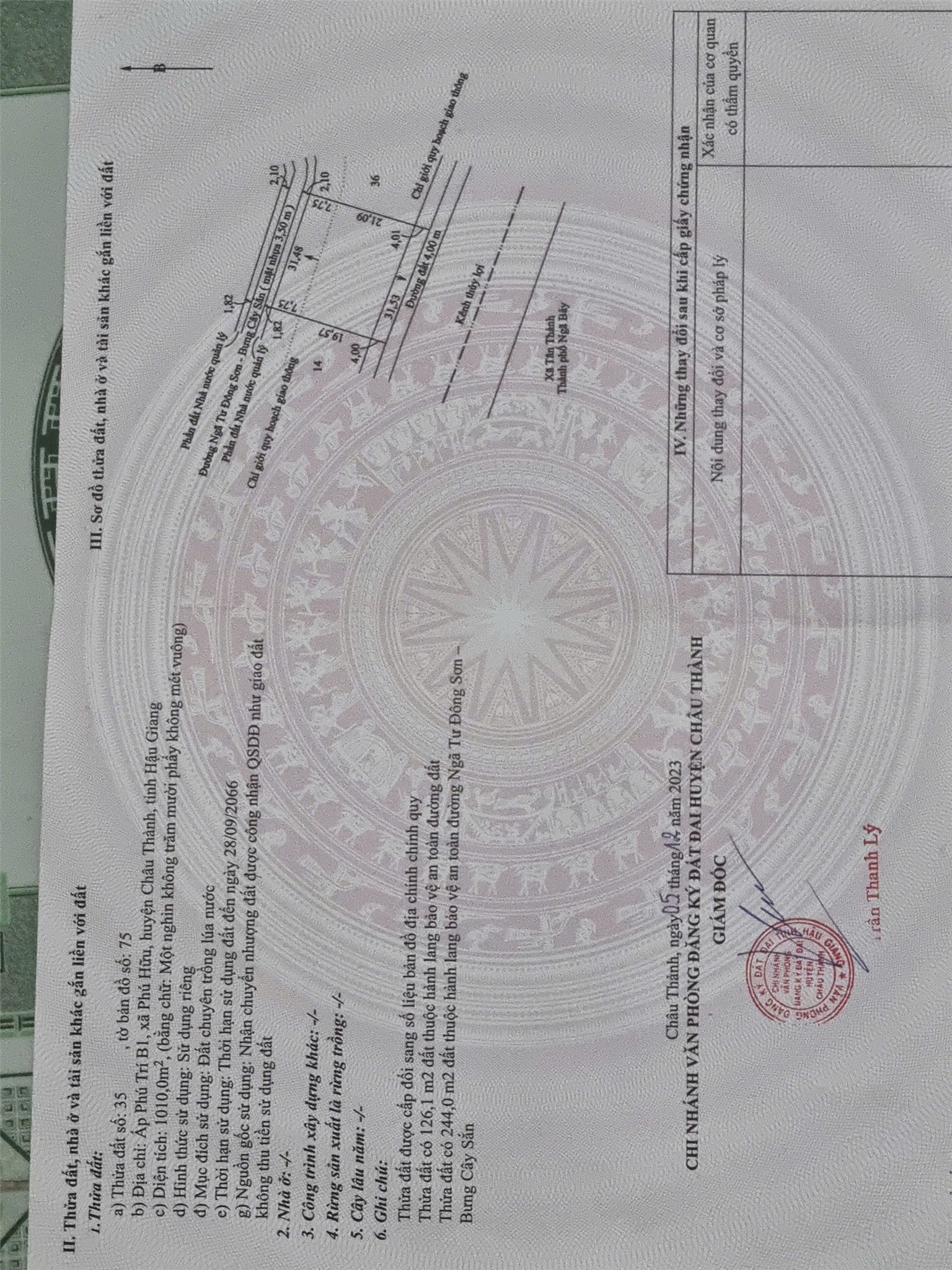 Đất Chính Chủ Mặt Tiền Đường Nhựa Ấp Phú Trí B1, Xã Phú Hữu, Châu Thành - Hậu Giang 15990607