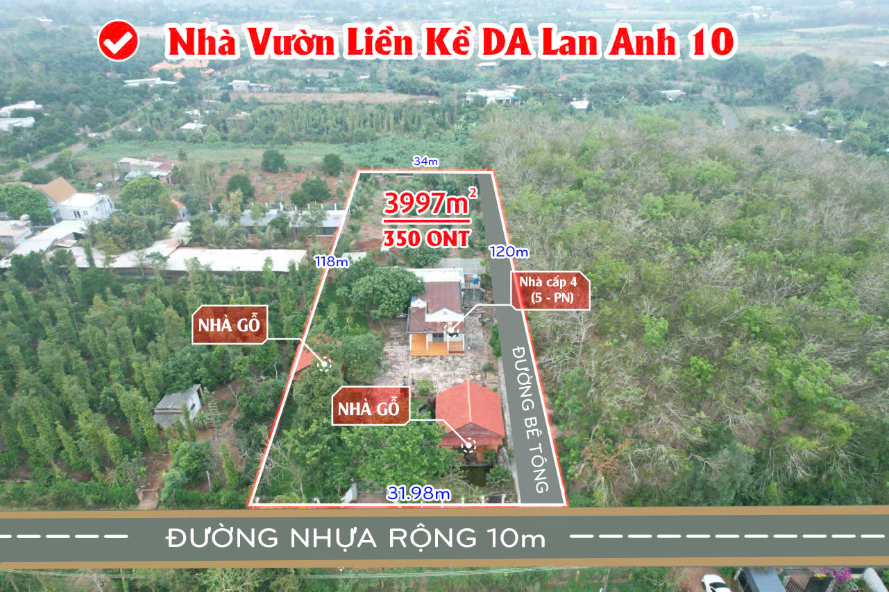 NHÀ VƯỜN NGHỈ DƯỠNG MẶT TIỀN ĐƯỜNG NHỰA DIỆN TÍCH LỚN 15990729