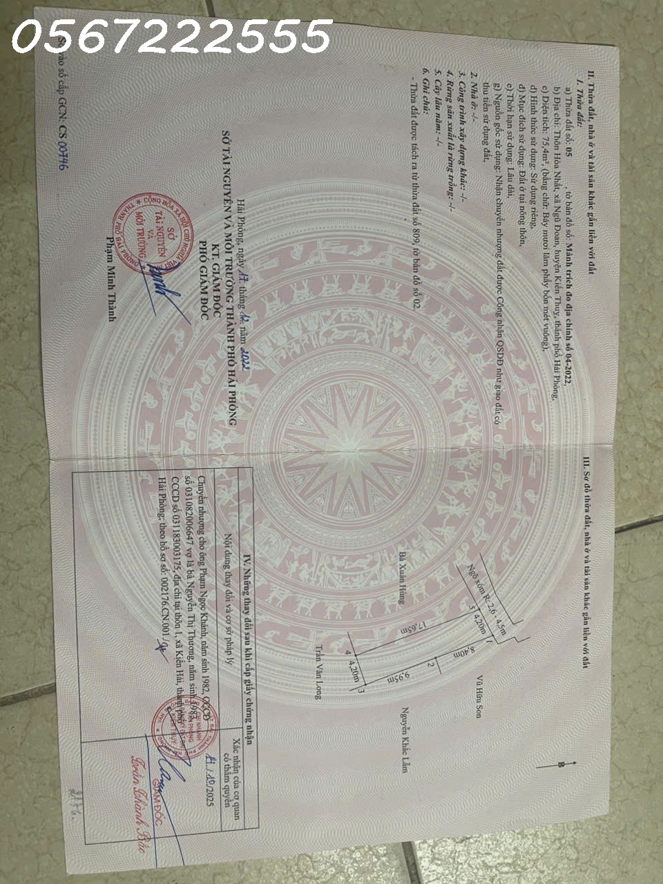 ĐẤT NỀN HÒA NHẤT, NGŨ ĐOAN, KIẾN THỤY – CHỈ 9XX TRIỆU – CƠ HỘI AN CƯ & ĐẦU TƯ-ZALO: 0567 222 555 15990738