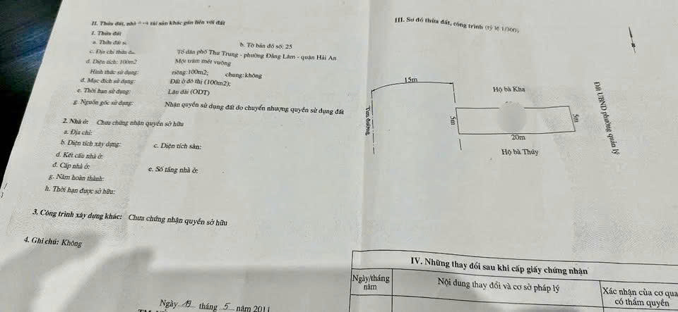 ❌❌Đất phân lô Thư Trung - Văn Cao - 100m - Ngang 5 - đường 30m siêu rộng 15991278