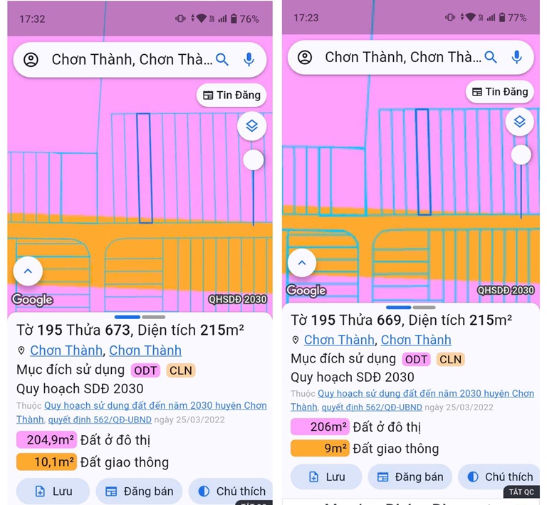 BÁN ĐẤT NỀN CHÍNH CHỦ - 2 LÔ LIỀN KỀ Tại QL13, KP2 P. Thành Tâm, TX Chơn Thành - Bình Phước 15991416