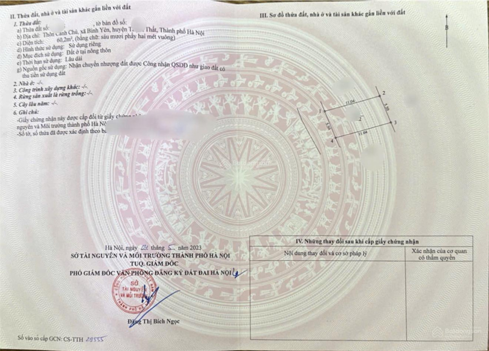 Rẻ nhất Hoà Lạc Bình Yên  1 lô sẵn sổ sát đại học FPT và Đh QGHN 15991677