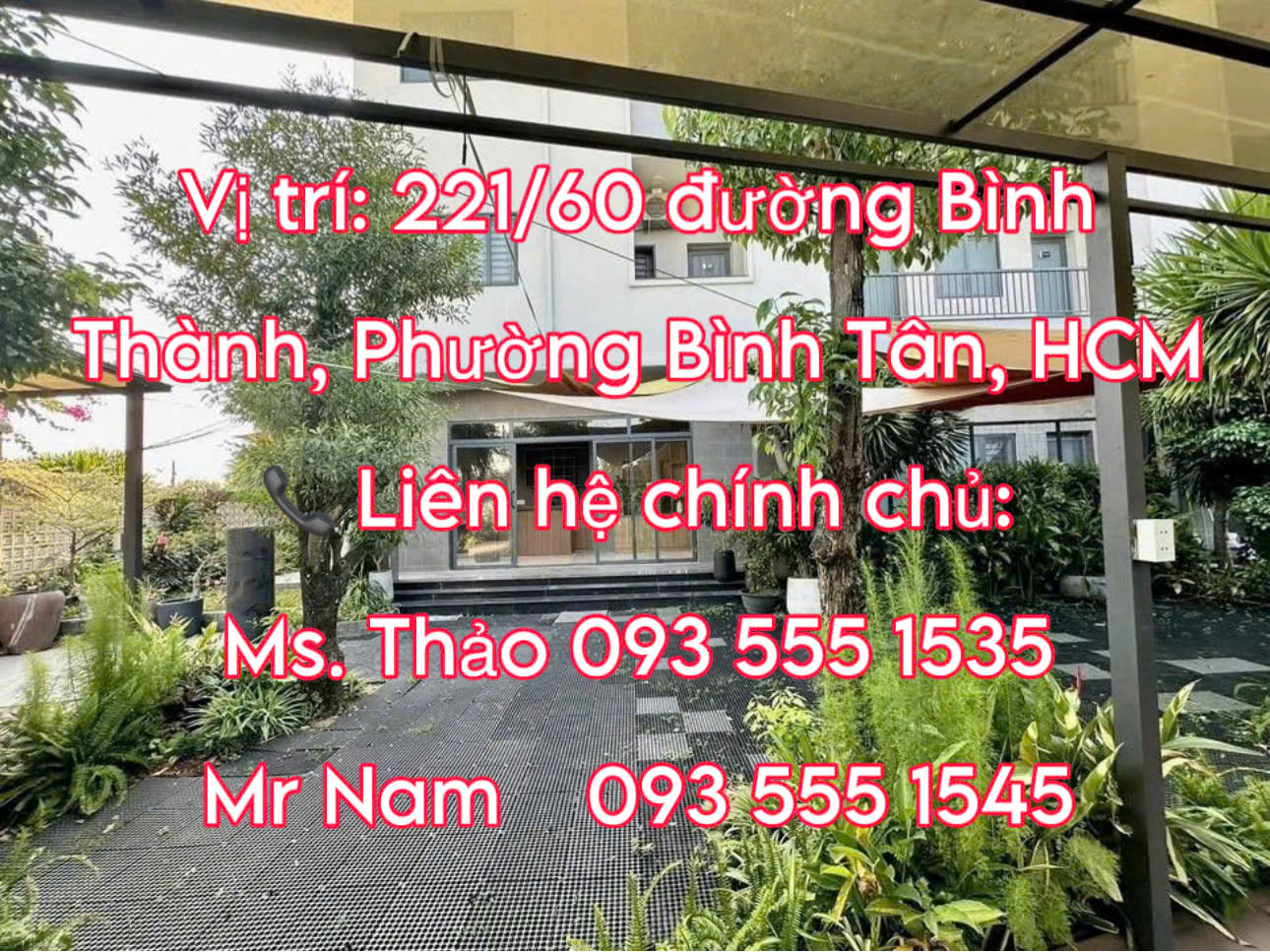 CẦN CHO THUÊ MẶT BẰNG QUÁN – SÂN VƯỜN SIÊU CHILL – VÀO LÀ KINH DOANH NGAY Vị trí: 221/60 đường Bình 15991741