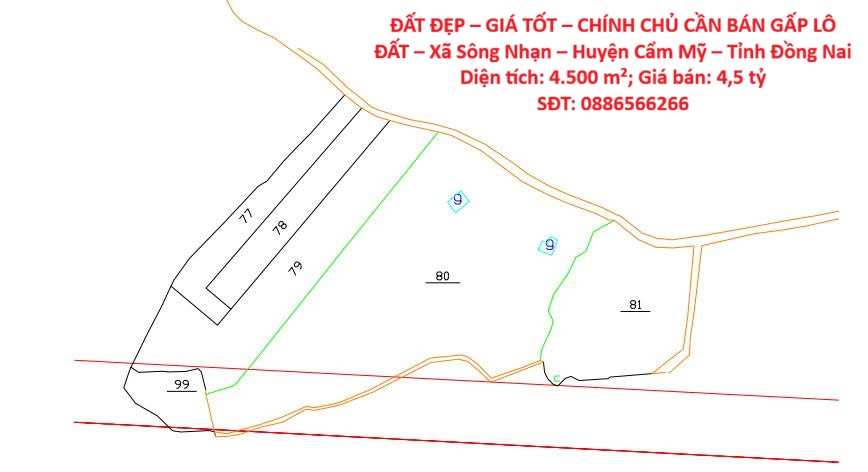 ĐẤT ĐẸP – GIÁ TỐT – CHÍNH CHỦ CẦN BÁN GẤP LÔ ĐẤT – Xã Sông Nhạn – Huyện Cẩm Mỹ – Tỉnh Đồng Nai 15991875