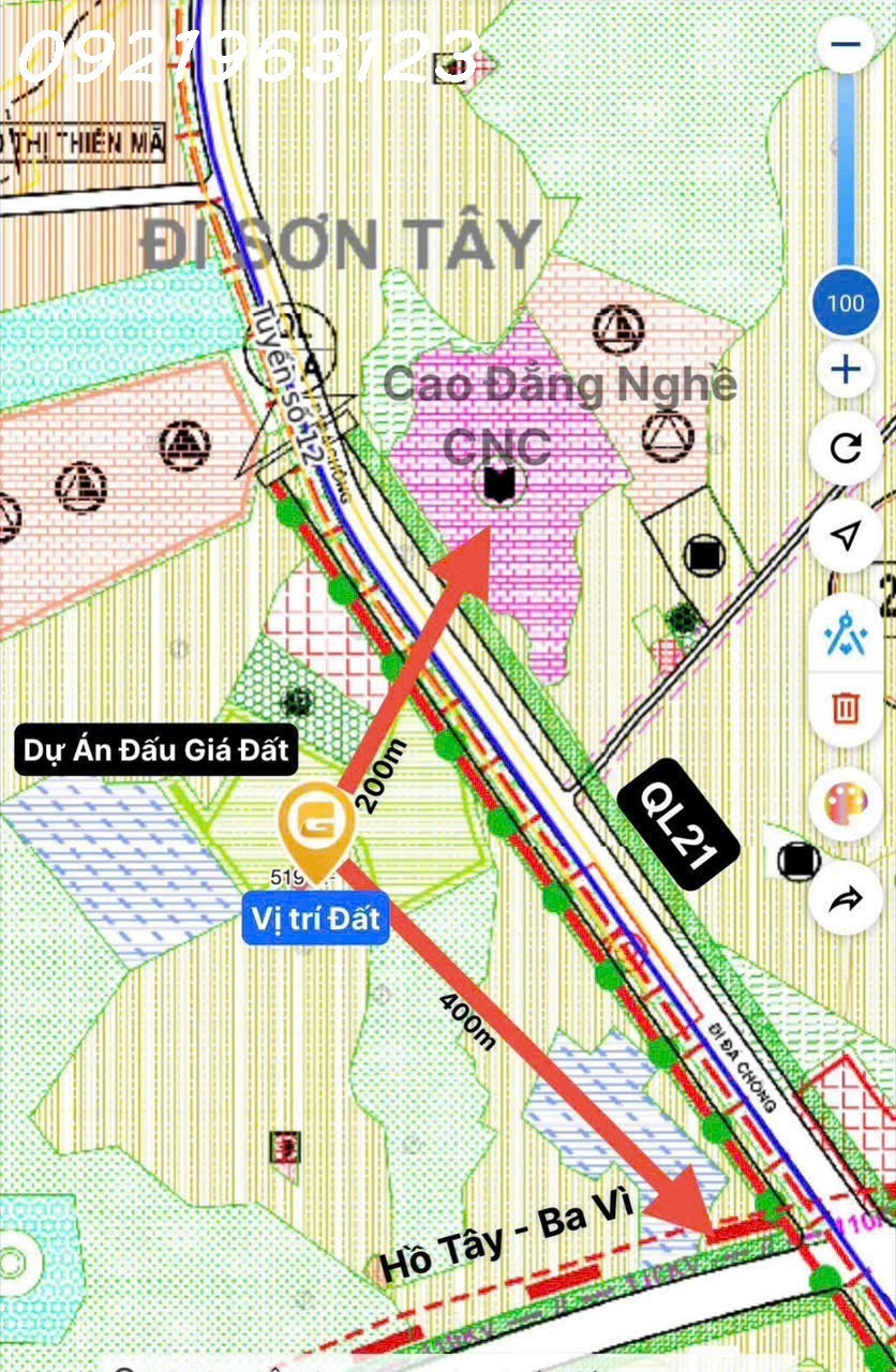 CƠ HỘI HIẾM – 37 LÔ DUY NHẤT TẠI HOÀ LẠC LÀN 2 QL21 SÁT ĐẤT ĐẤU GIÁ 15991898