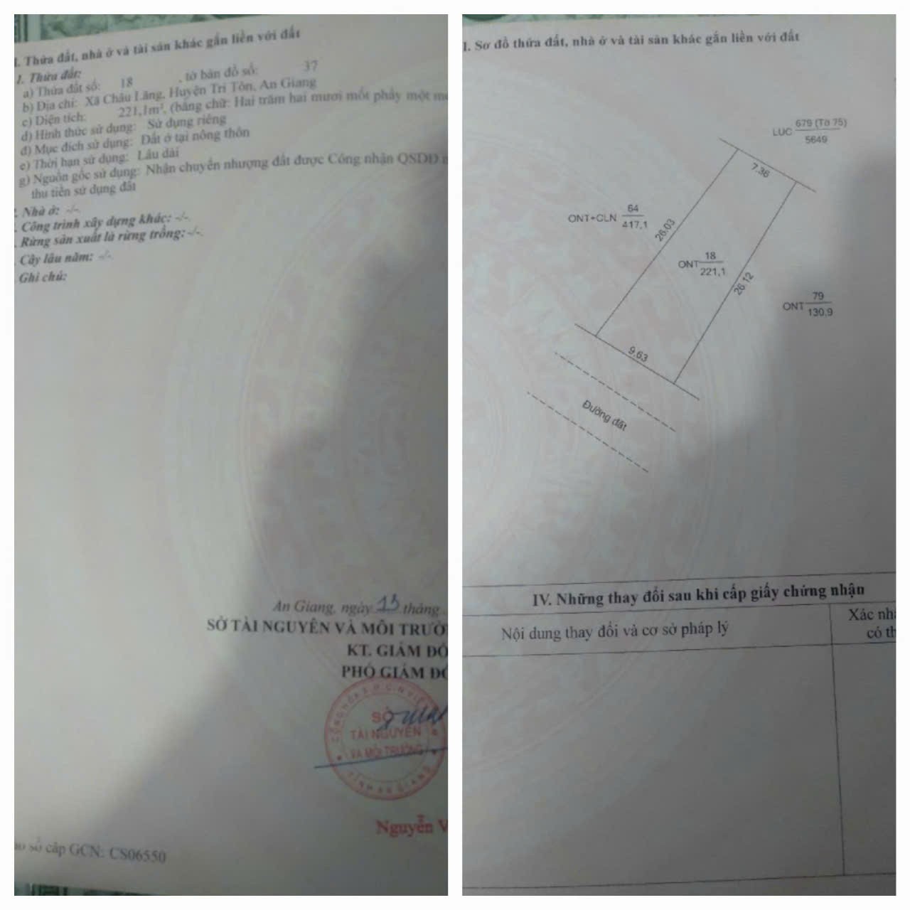 ĐẤT ĐẸP - ĐẦU TƯ SINH LỜI - Chính Chủ Bán 2 Lô Đất Tại Xã Châu Lăng, Tri Tôn, An Giang 15991964