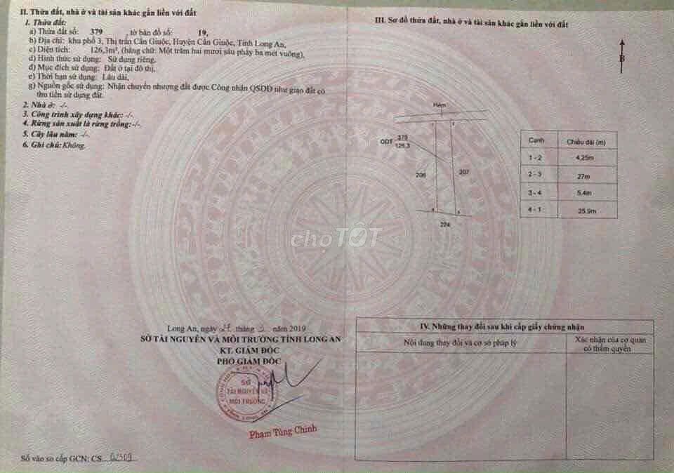 ĐẤT ĐẸP – GIÁ TỐT  – CHÍNH CHỦ CẦN BÁN GẤP ĐẤT Tại Thị trấn Cần Giuộc, Huyện Cần Giuộc, Long An 15992161