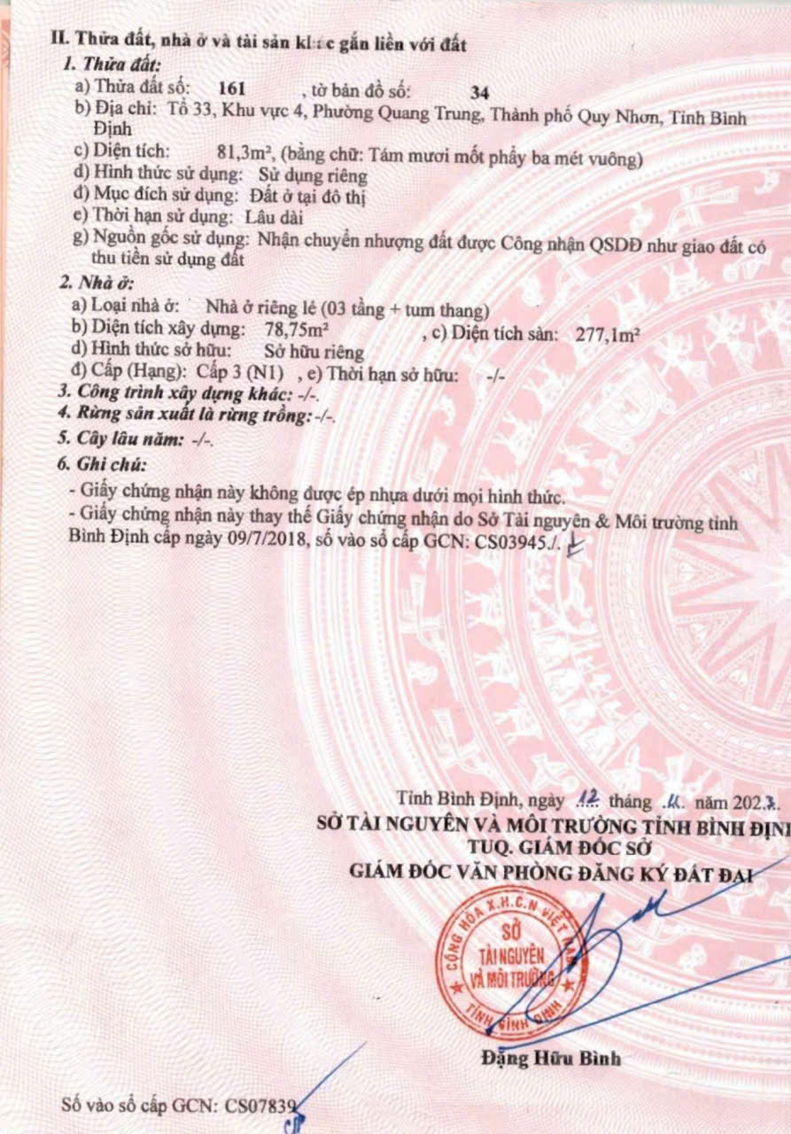 Bán nhà mặt tiền Thành Thái, phường Quy Nhơn Nam, tỉnh Gia Lai (Phường Quang Trung, TP. Quy Nhơn cũ) 15992346