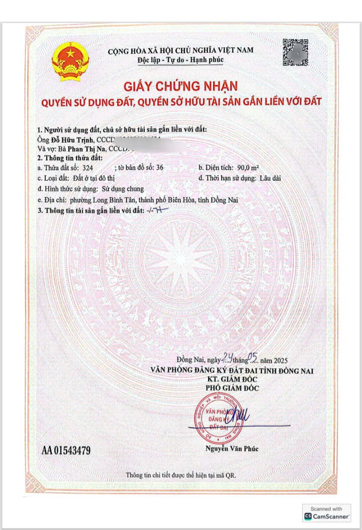 ĐẤT CHÍNH CHỦ - GIÁ TỐT - Cần Bán Đất KDC Diamond(full hạ tầng) Long Bình Tân, Biên Hòa, Đồng Nai 15992450