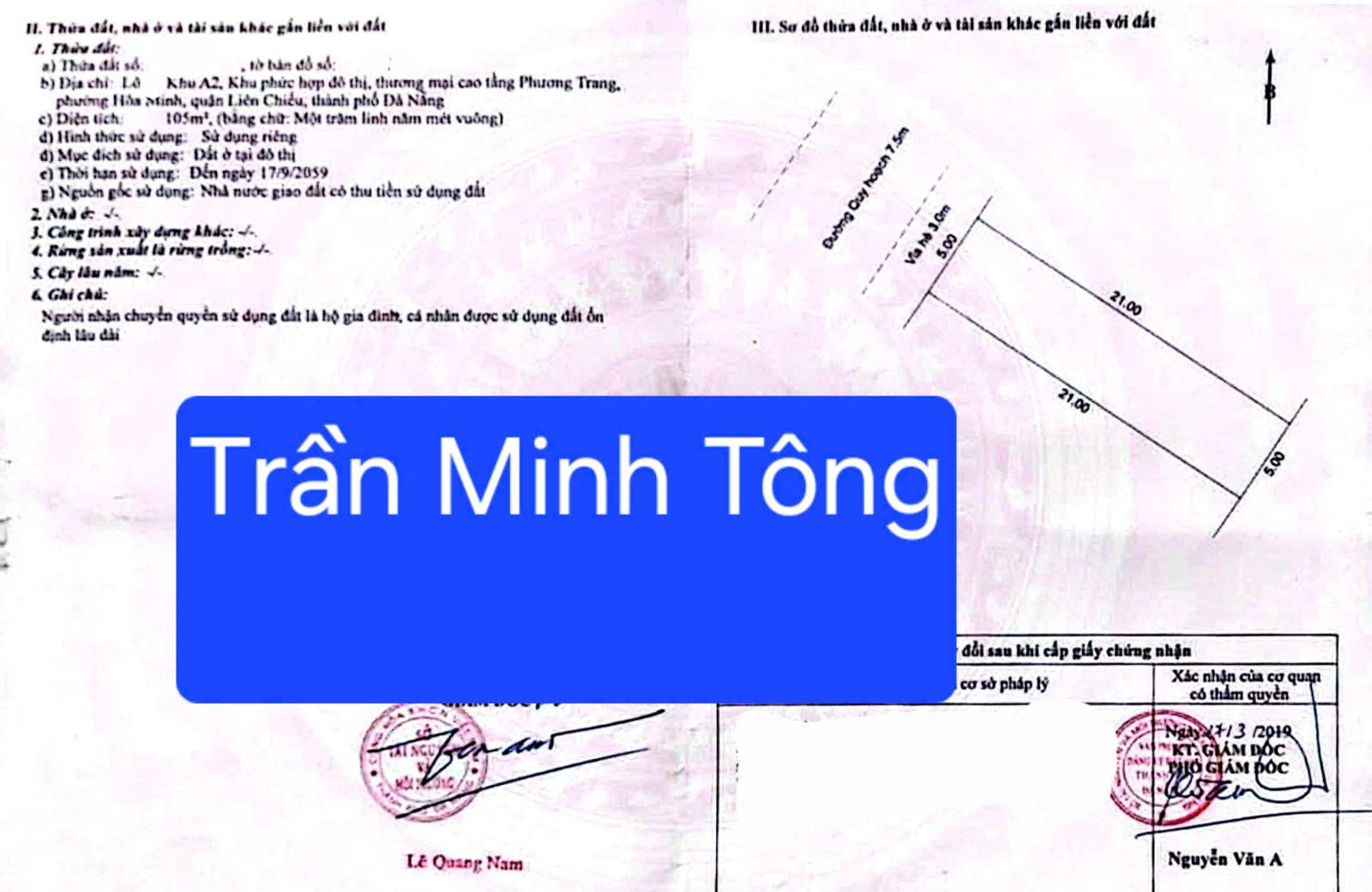 🔴💥HÀNG HIẾM - Bán 1 cặp đất đường Trần Minh Tông - thông biển 15992586