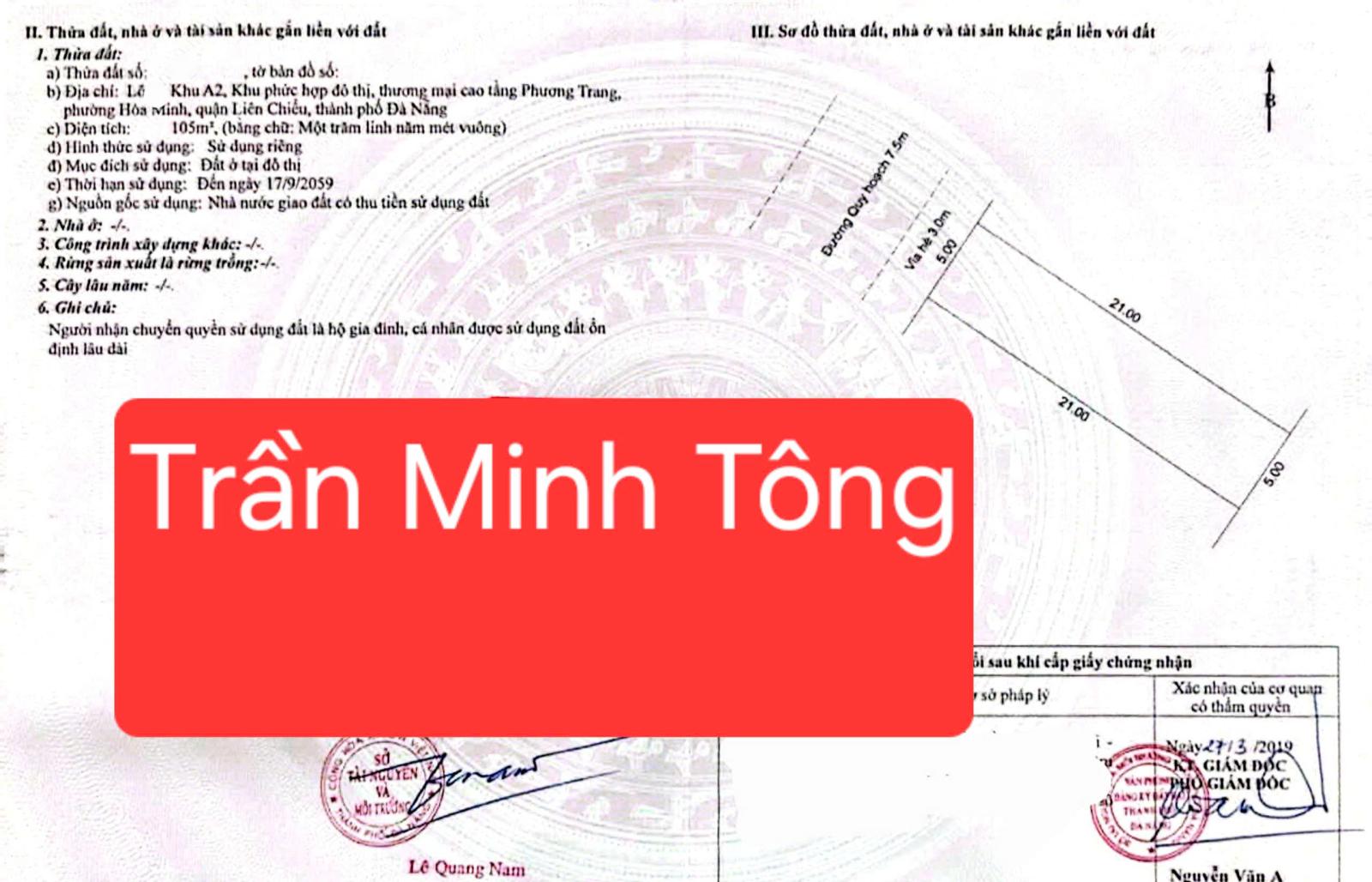 🔴💥HÀNG HIẾM - Bán 1 cặp đất đường Trần Minh Tông - thông biển 15992586