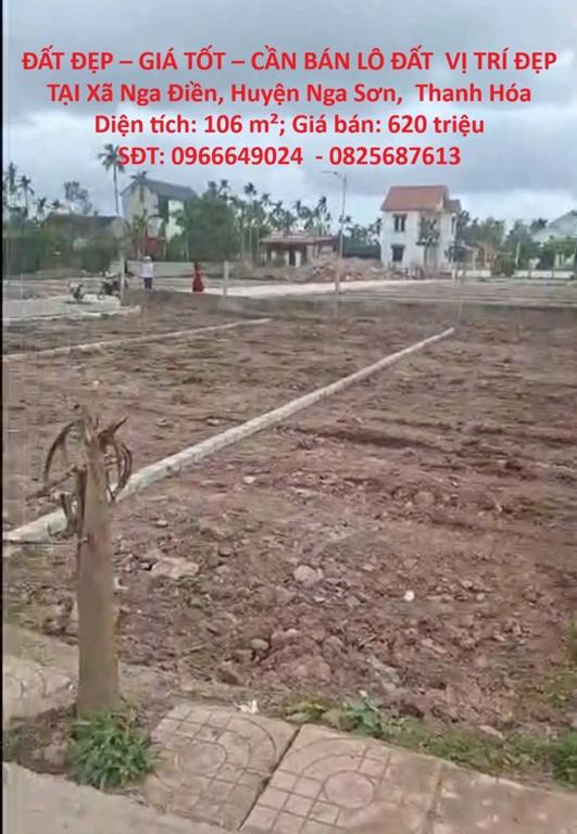 ĐẤT ĐẸP – GIÁ TỐT – CẦN BÁN LÔ ĐẤT  VỊ TRÍ ĐẸP TẠI Xã Nga Điền, Huyện Nga Sơn,  Thanh Hóa 15992745