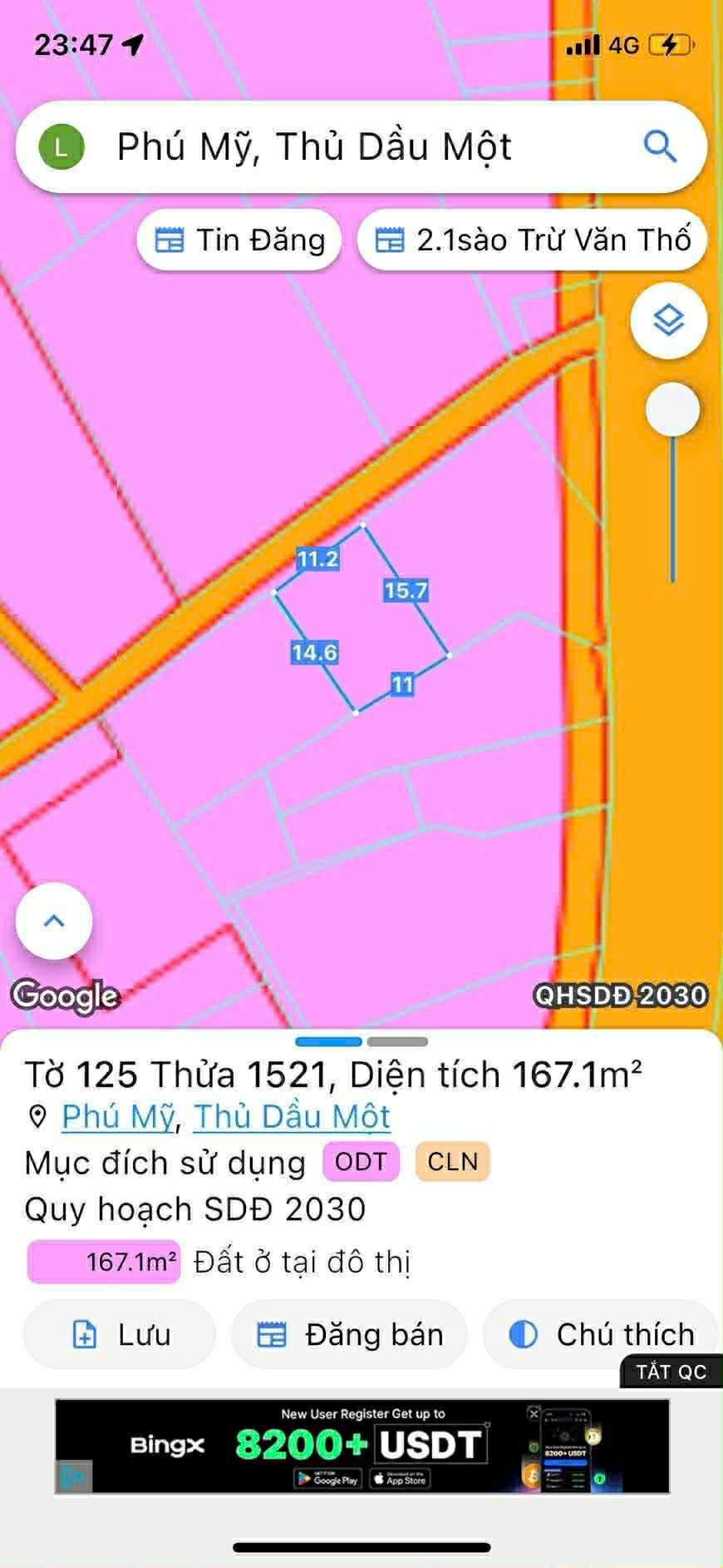 HOT HOT ĐẤT  ĐẸP – GIÁ TỐT – CHÍNH CHỦ BÁN ĐẤT Tại Phường Phú Mỹ, TP Thủ Dầu Một, Bình Dương 15993159