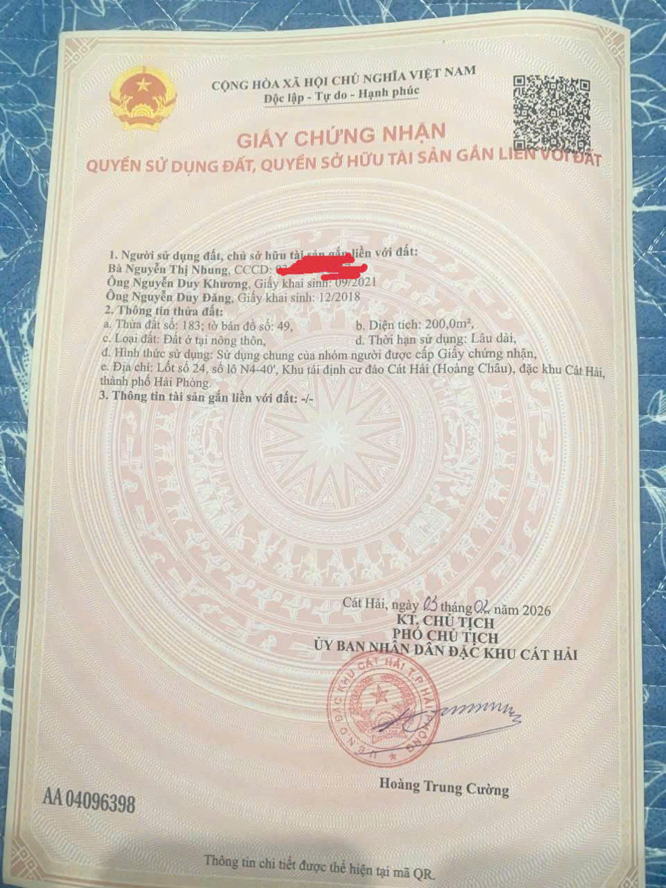 BÁN ĐẤT KHU TÁI ĐỊNH CƯ ĐẶC KHU CÁT HẢI, HẢI PHÒNG – 200m² 15993191
