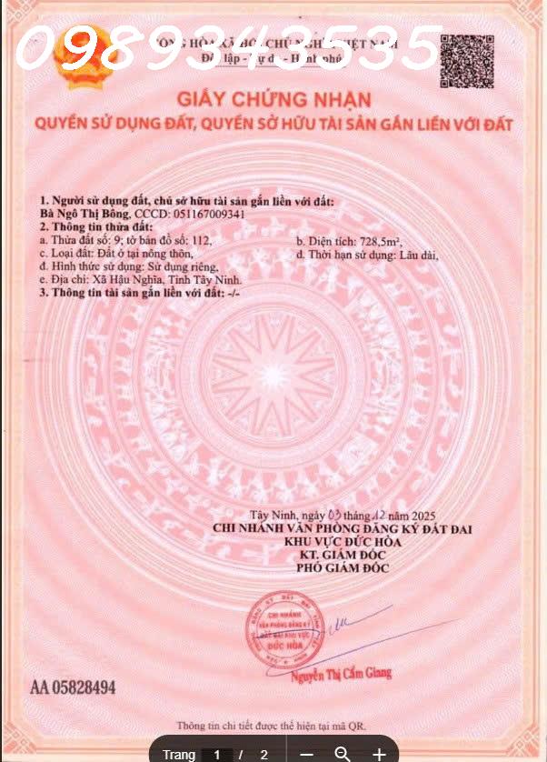 Siêu phẩm đất mặt tiền đường nhựa Thị Trấn Hậu Nghĩa, Long An, giá đầu tư 15993201