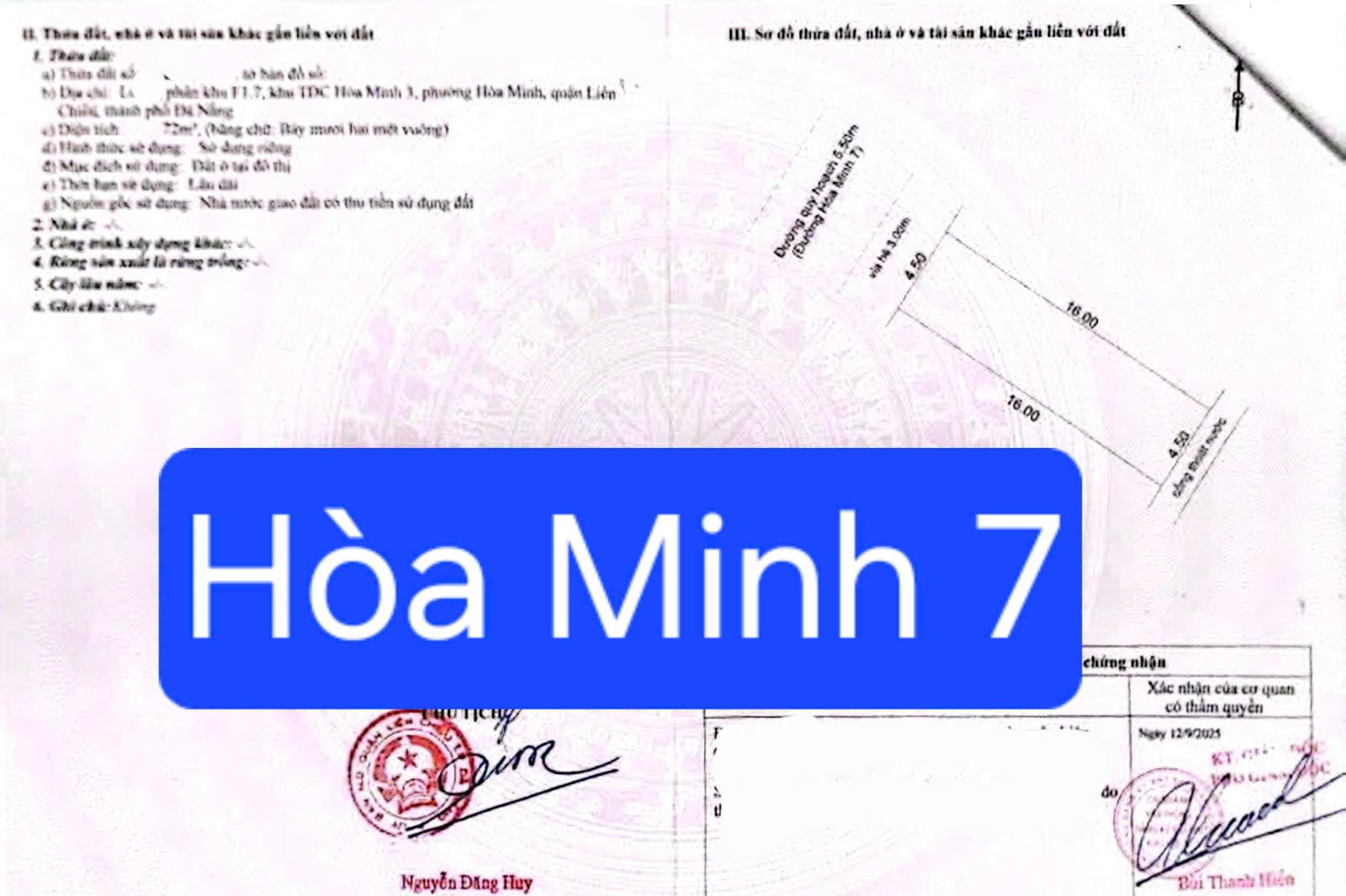 🔴💥Bán nhà C4 đường Hòa Minh 7 - Song song Hồ Tùng Mậu 15993299