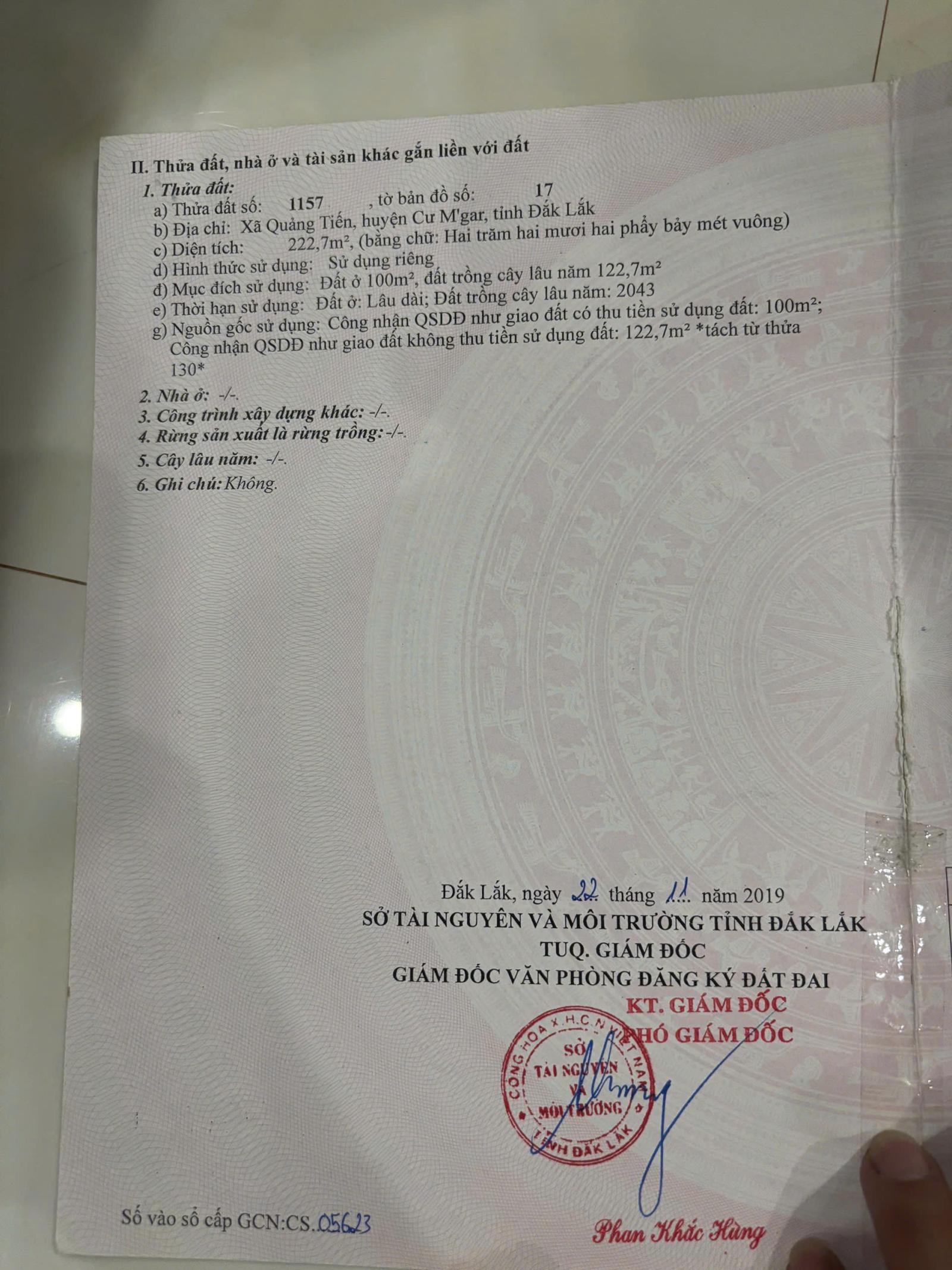 BÁN ĐẤT CHỢ CHIỀU – XÃ QUẢNG PHÚ - TRƯỚC ĐÂY LÀ QUẢNG TIẾN, huyện Cư M'gar, tỉnh Đắk Lắk 15993358