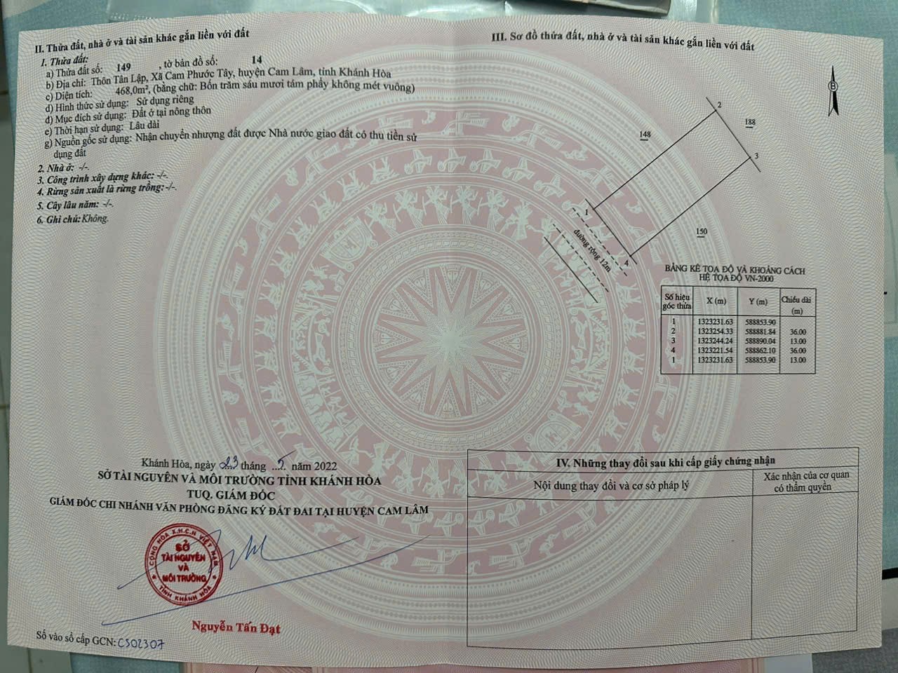 ĐẤT ĐẸP - GIÁ TỐT - Bán GẤP Lô Đất Tiềm Năng Tại xã Cam Phước Tây, Cam Lâm, Khánh Hòa 15993530