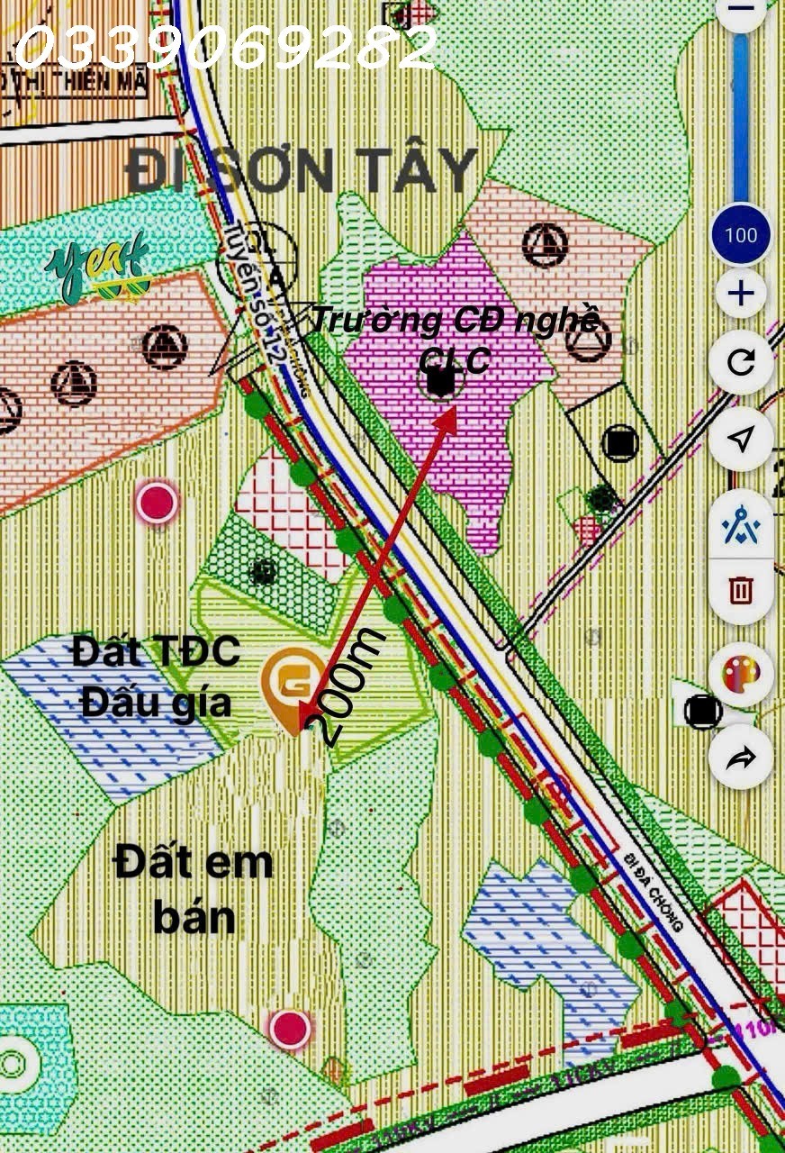 Cơ hội cuối cùng lô đất 100m2 gần Tân Xã, khu vực trung tâm Hòa Lạc. Phù hợp xây trọ, đầu tư sinh 15993593